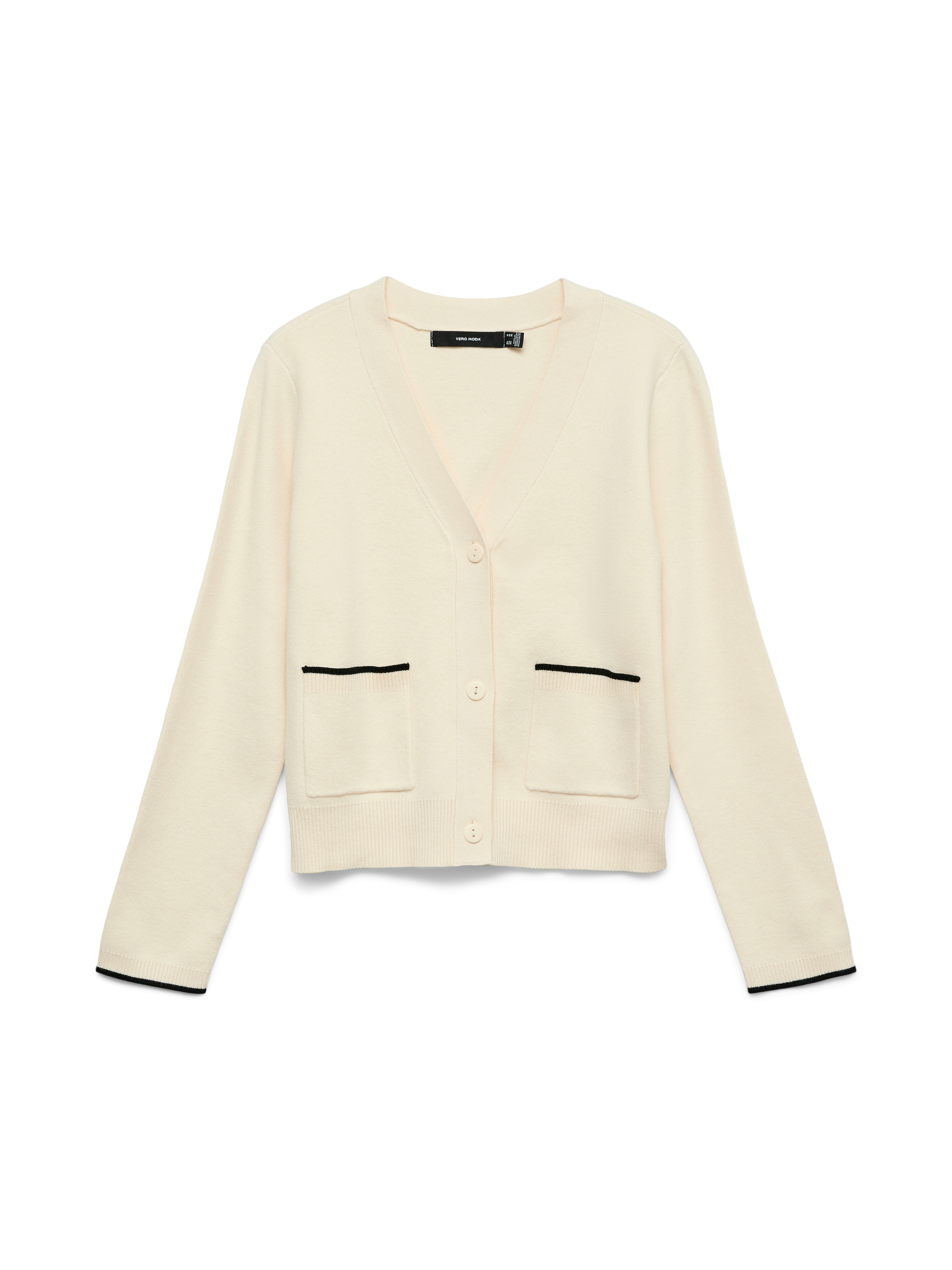 Vero Moda Strickjacke »VMGOLD LS V-NECK CONTRAST CARDIGAN«