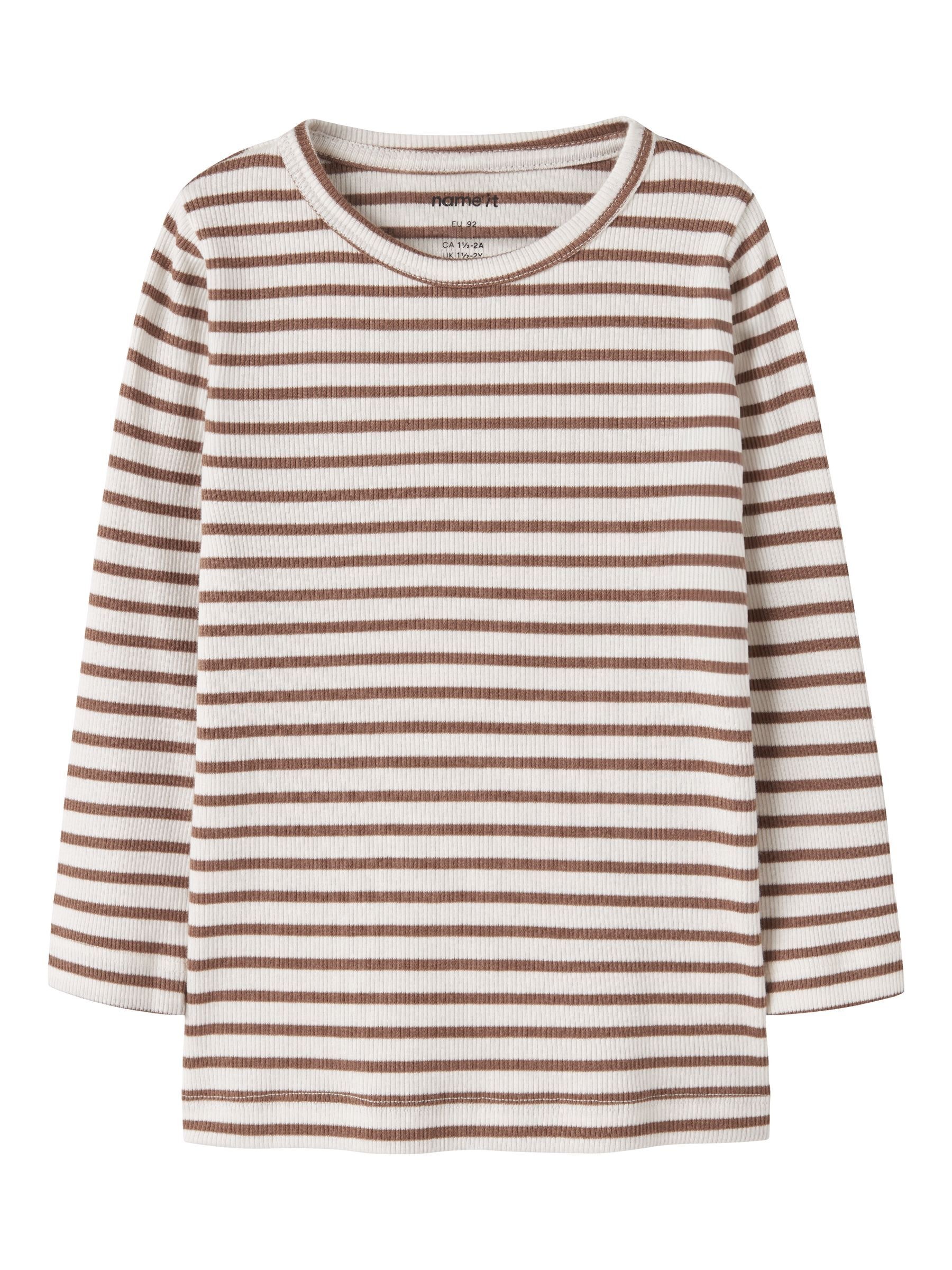 Name It Langarmshirt »NMNBANI LS XSL TOP NOOS« Ringel-Look in toller Rippen-Qualität