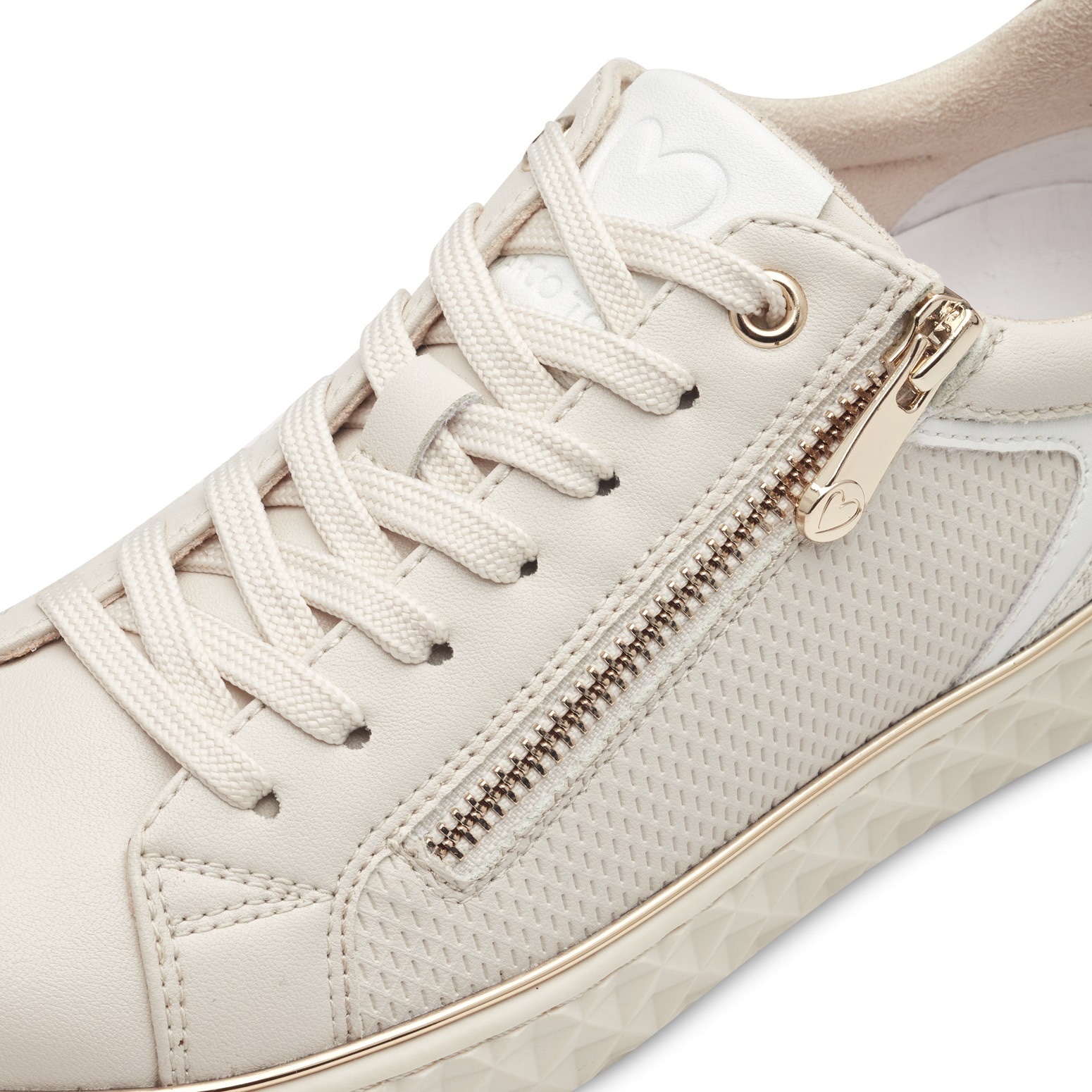 MARCO TOZZI Plateausneaker, Freizeitschuh, Halbschuh, Schnürschuh mit seitlichem Reißverschluss