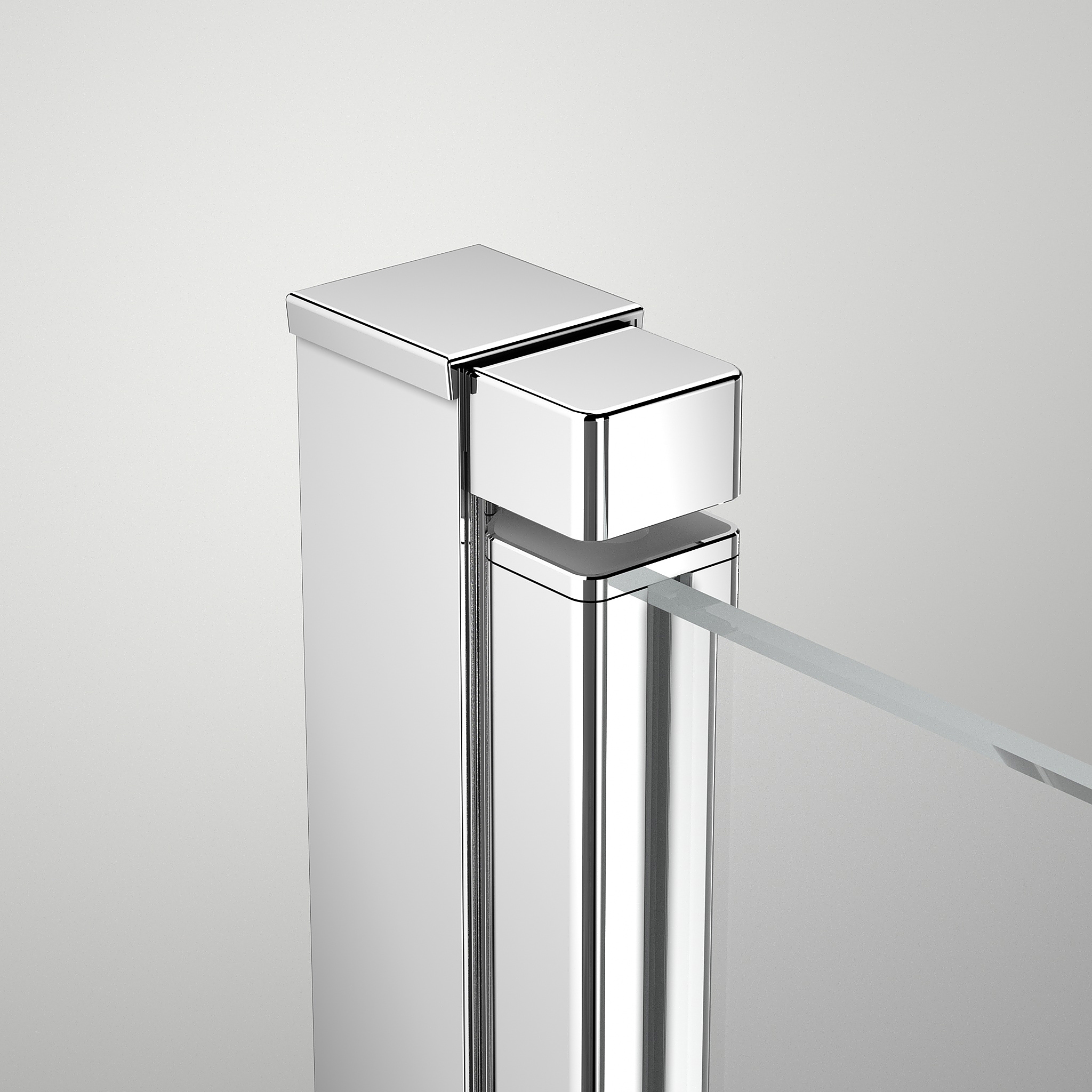 Marwell Dusch-Pendeltür »BRIGHT 90« seitenverkehrt aufbaubar, justierbares Wandprofil