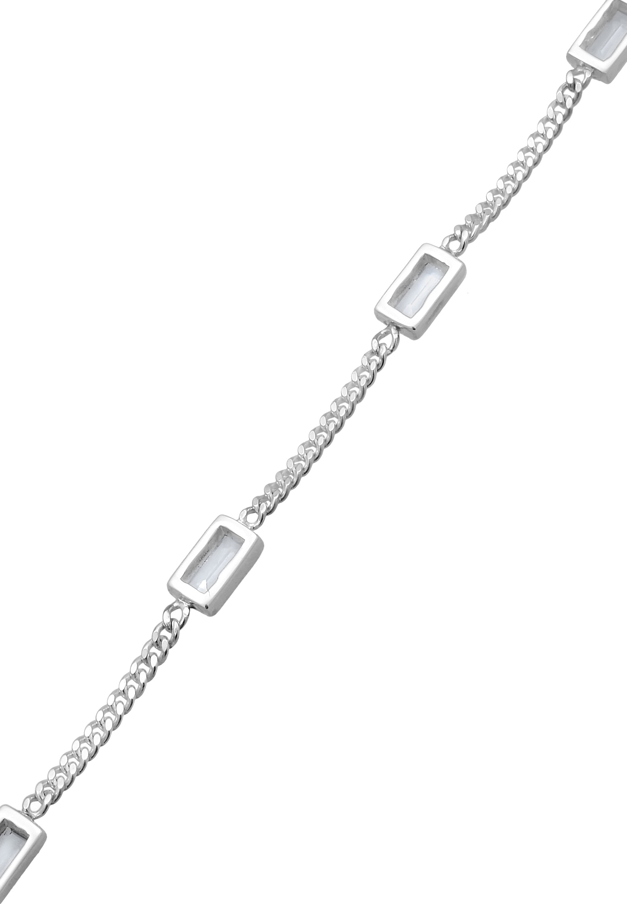 Elli Armketten Set »Armband Set Rechteck Topas Weiß 925 Sterling Silber«
