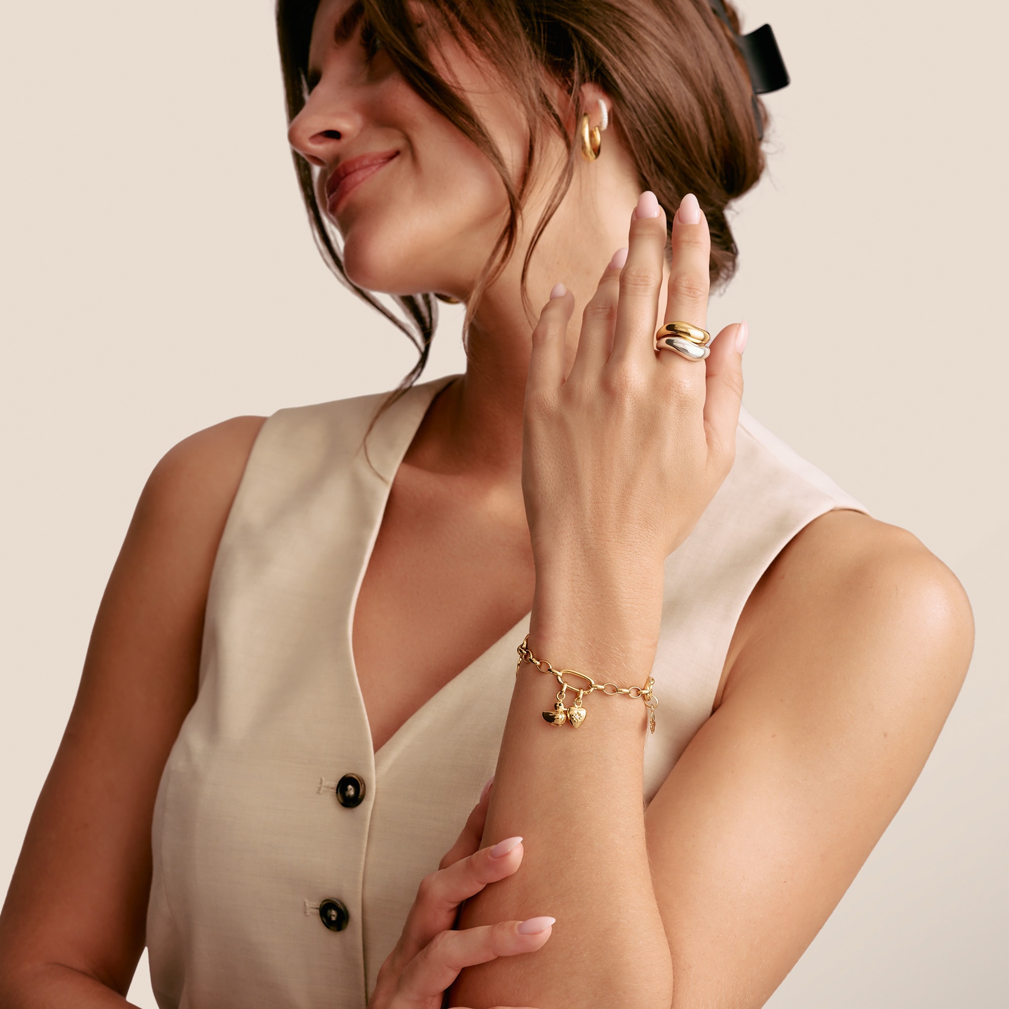 THOMAS SABO Charm-Einhänger »Charm Ente-Optik vergoldet - Connect«