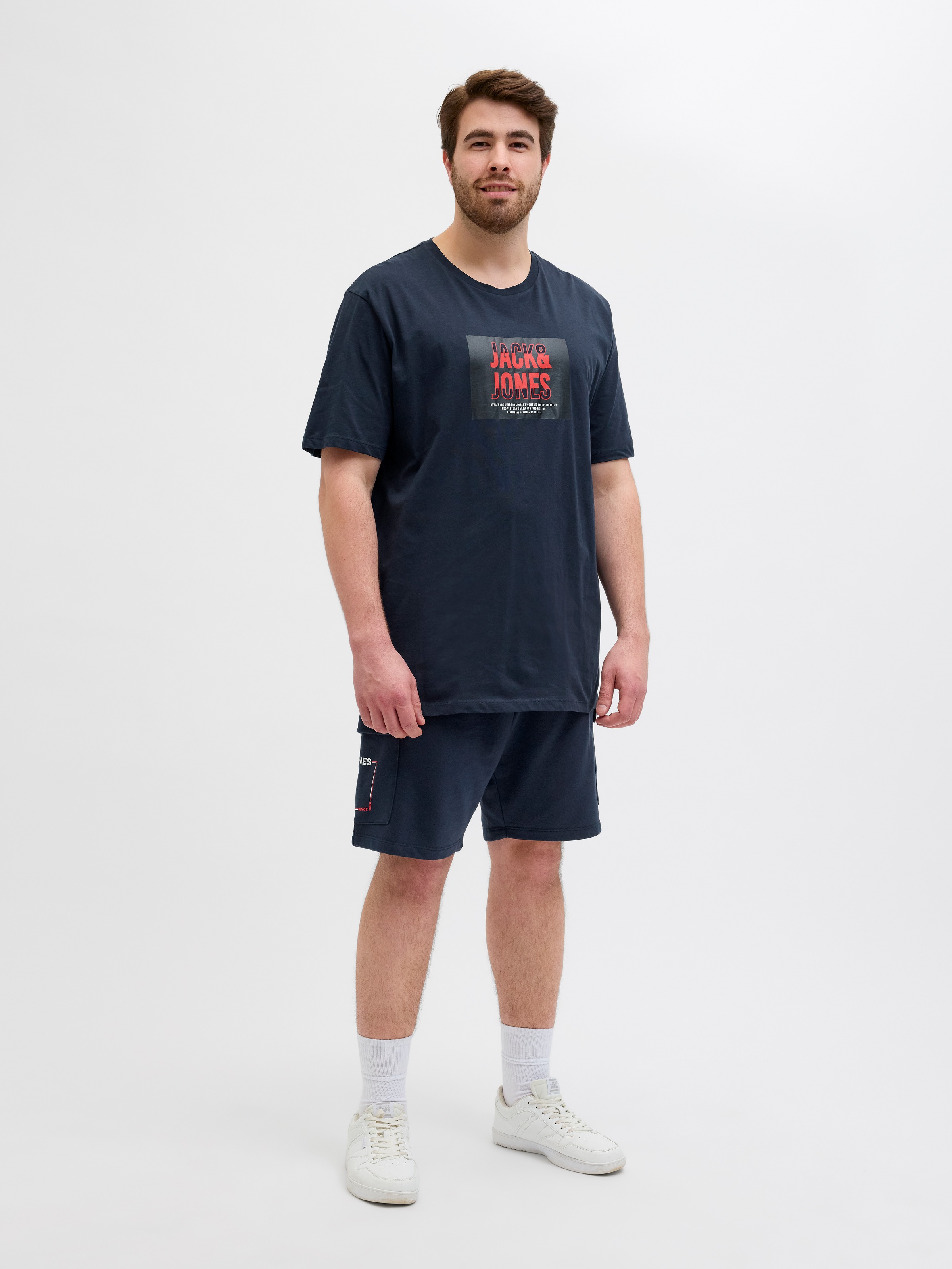 Jack & Jones PlusSize Rundhalsshirt »JJHUDSON TEE SS CREW NECK PLS«