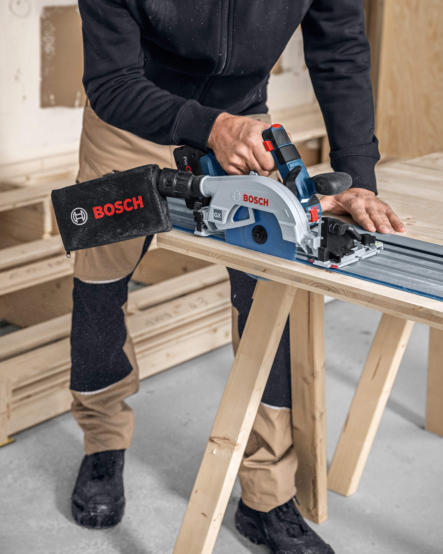 Bosch Professional Akku-Handkreissäge »GKS 18V-57-2 GX«, ohne Akku und Ladegerät