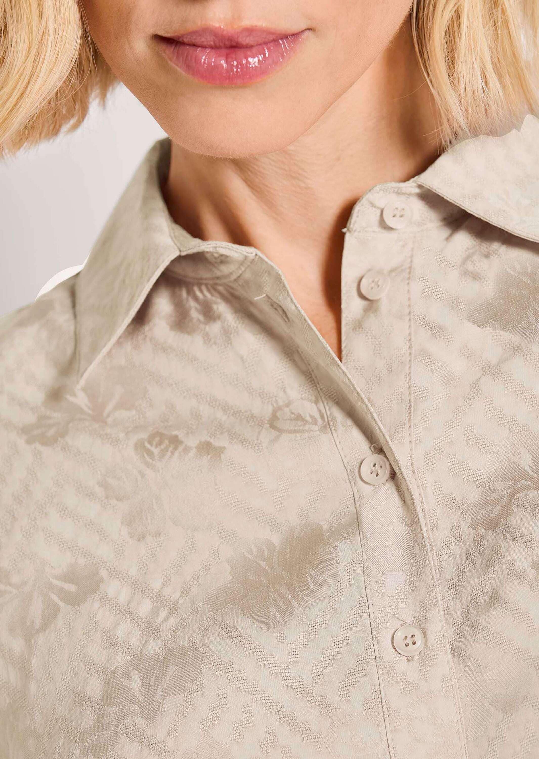 MADELEINE Hemdbluse »Hemdbluse Jacquardbluse mit zartem Muster« Jaquardmuster