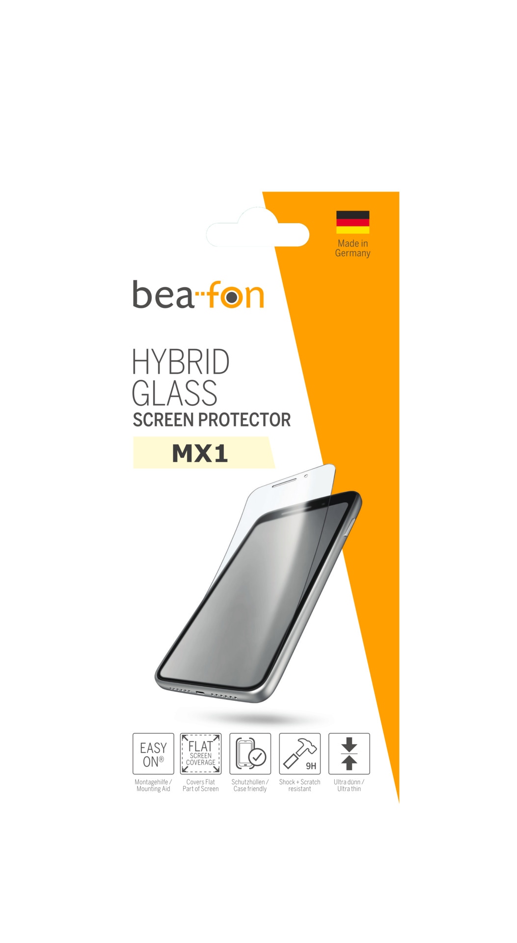 Beafon Displayschutzglas »Hybridglas«, für Beafon MX1, Displayschutz
