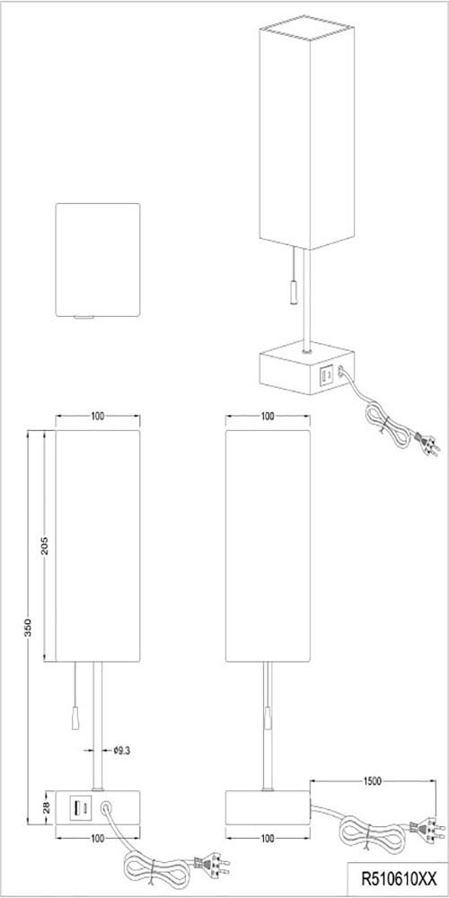 TRIO Leuchten Tischlampe »Ole«, mit Zugschalter, für Leuchtmittel 1 x E27