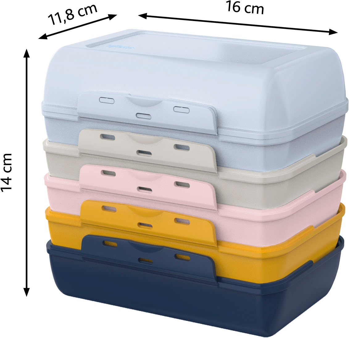 Emsa Lunchbox »Variabolo« platzsparend, verschiedene Farbkombinationen, spülmaschinenfest