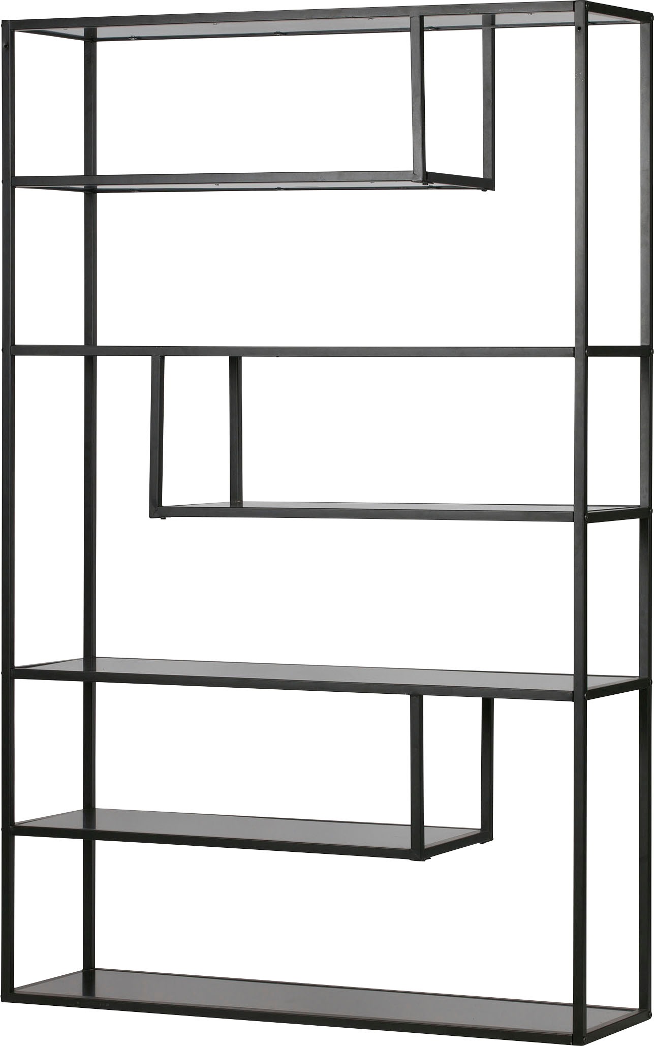 WOOOD Bücherregal »Teun«, Regal aus Metall, viel Platz, H 188 cm x B 120 cm