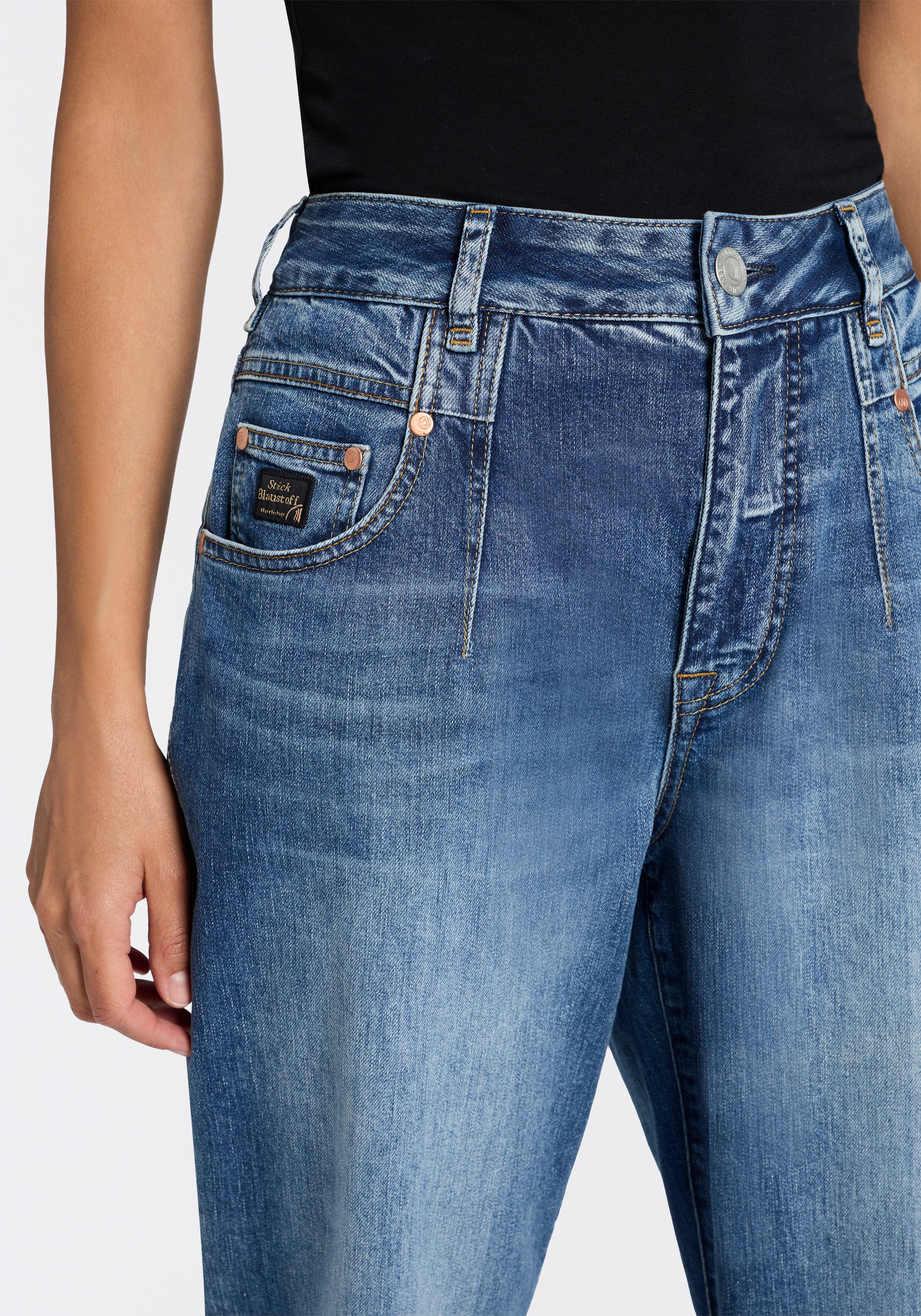 Herrlicher 5-Pocket-Jeans »Brooke Denim Stretch« im Loose Fit, Cropped-Länge