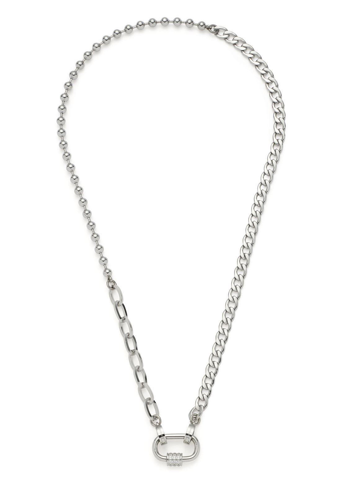 LEONARDO Charm-Kette »Mela Clip&Mix, 021616«, mit Kristallglas