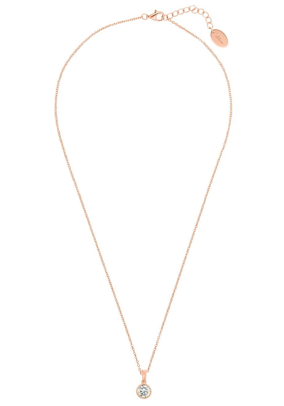 s.Oliver Kette mit Anhänger »Solitär-Optik, 2032969, 2032970, 2032971«, mit Zirkonia (synth.)