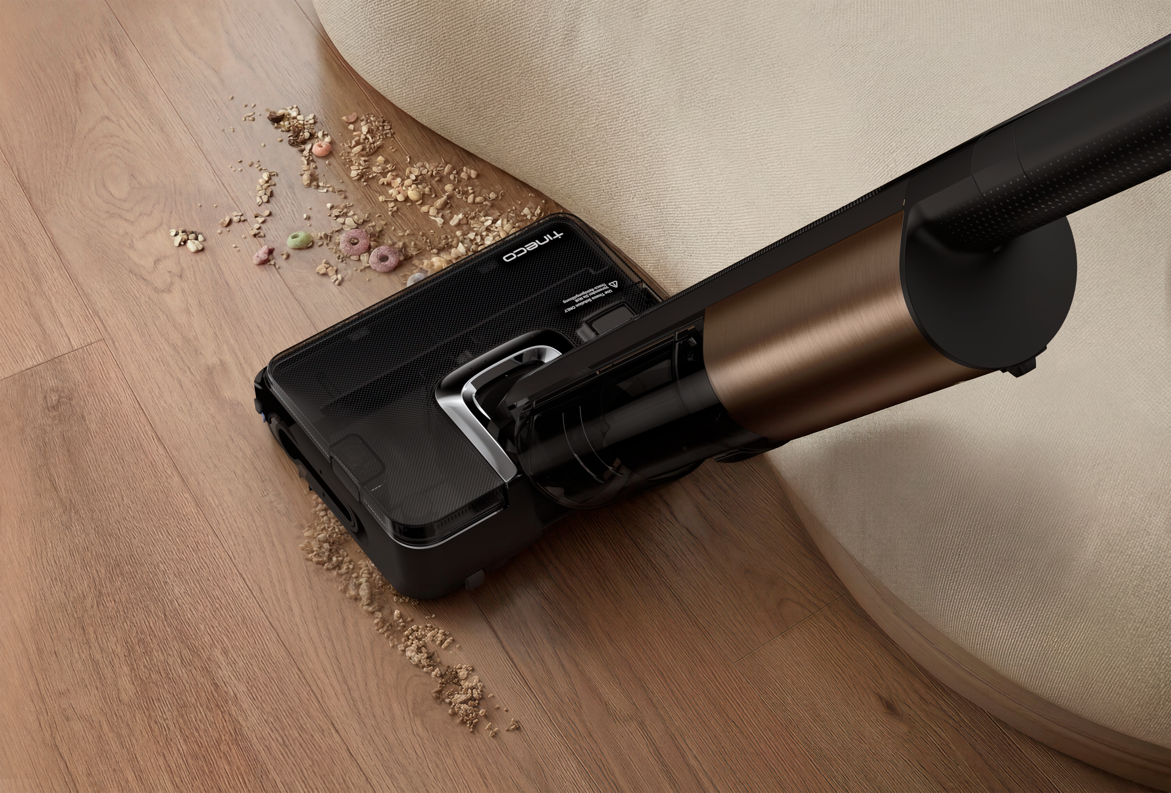 Tineco Nass-Trocken-Sauger »FLOOR ONE S7 Fold Elite, schlankes Design, 22.000pa, 70 Min Laufzeit« Auto-Anpassung der Saugleistung, 85° C Heißluft Trocknung, Knickgelenk