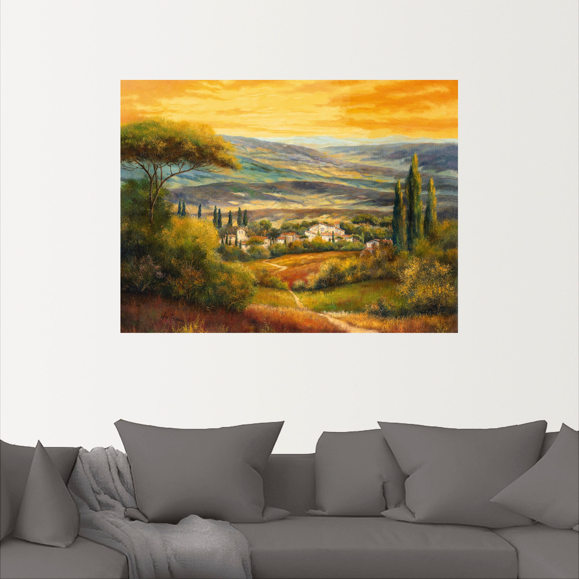 Artland Wandbild »Toskanatal«, Europa, (1 St.), als Leinwandbild, Poster, Wandaufkleber in verschied. Größen