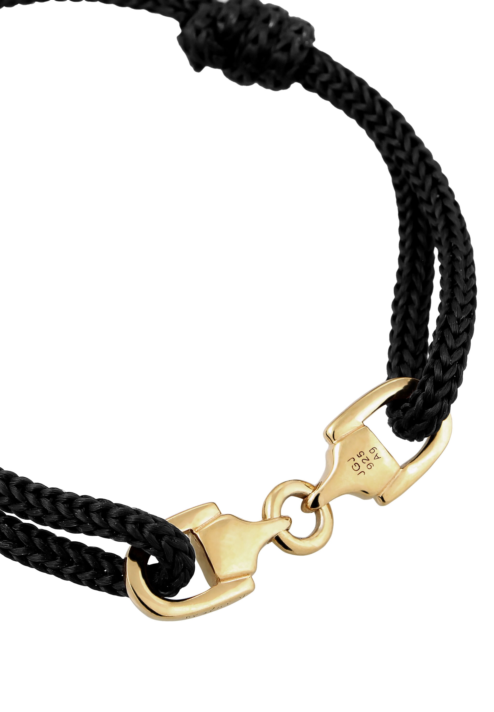 Elli Armkette »Armband Nylonband Steigbügel 925 Sterling Silber«