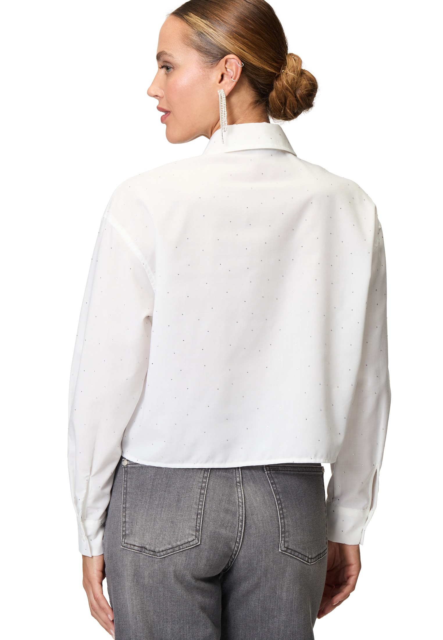 Zero Klassische Bluse »Bluse mit Strasssteinen«