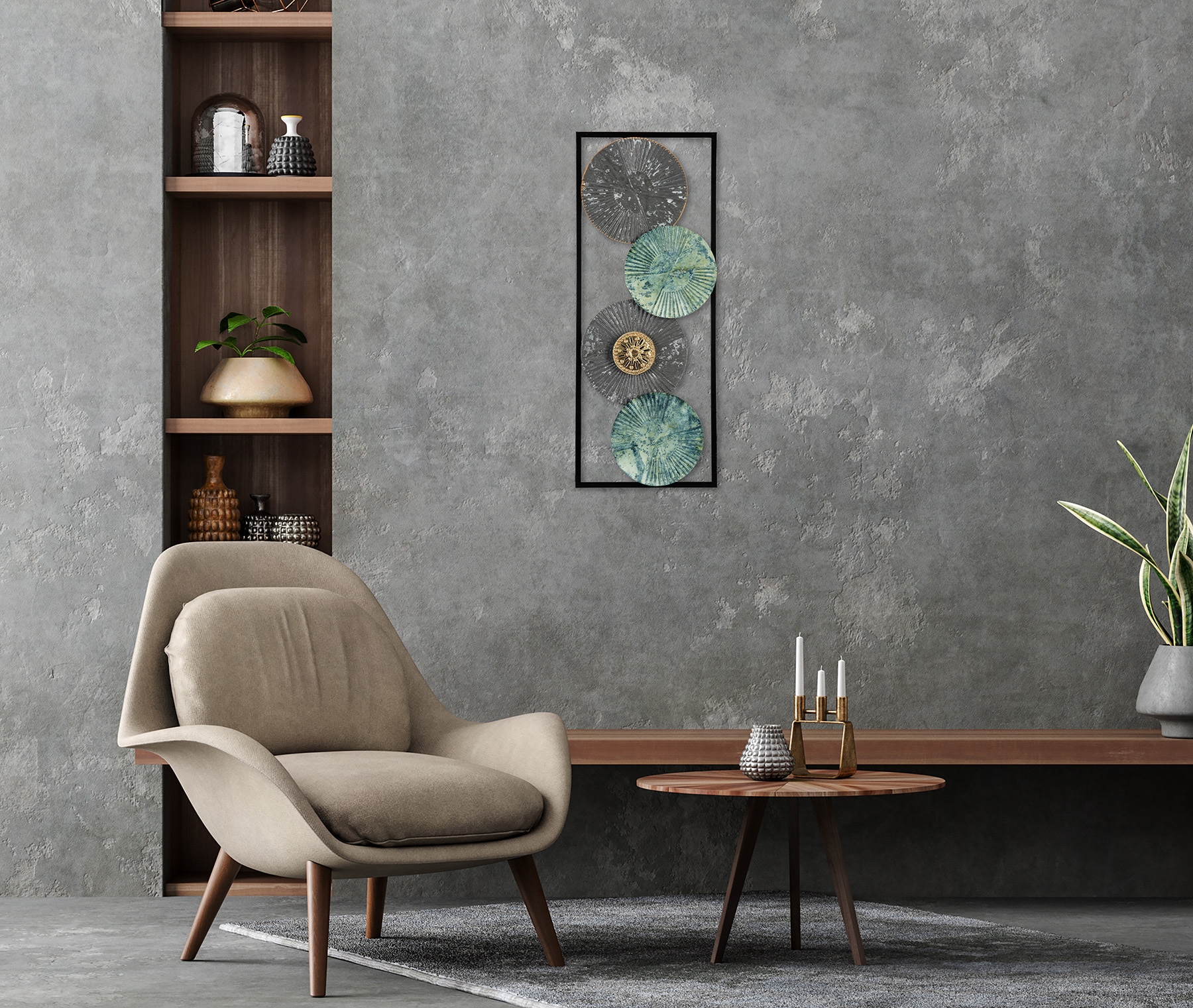 Bönninghoff Metallbild »ABSTRAKT – ORNAMENTE 20x50 cm – Deko modern«