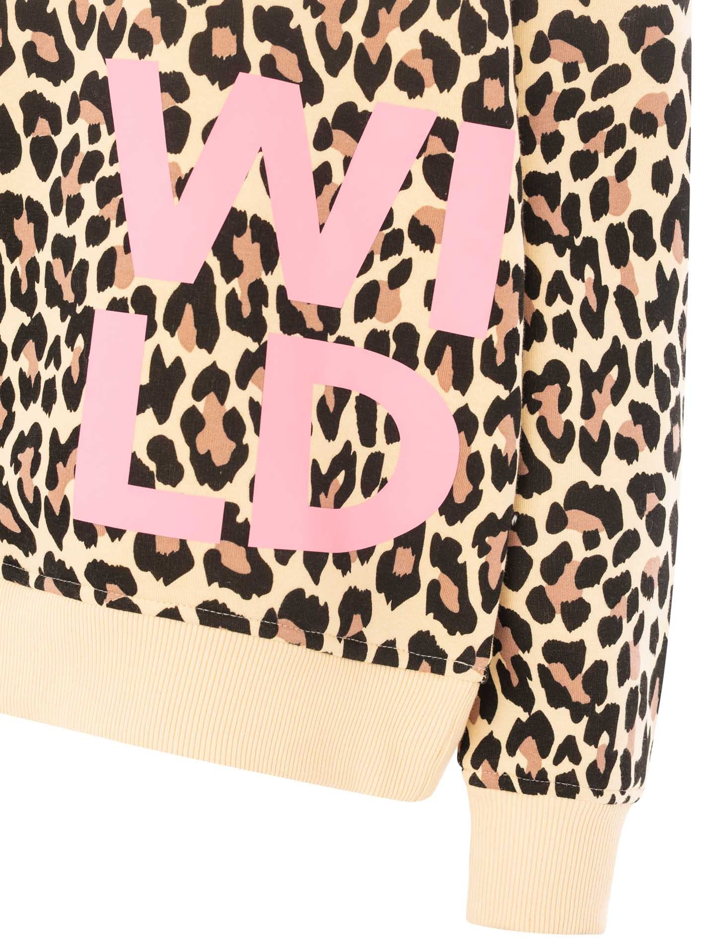 Zwillingsherz Hoodie »"WILD AOP"«, Crew-Neck, Rippbündchen, Print vorne und hinten, Leomuster
