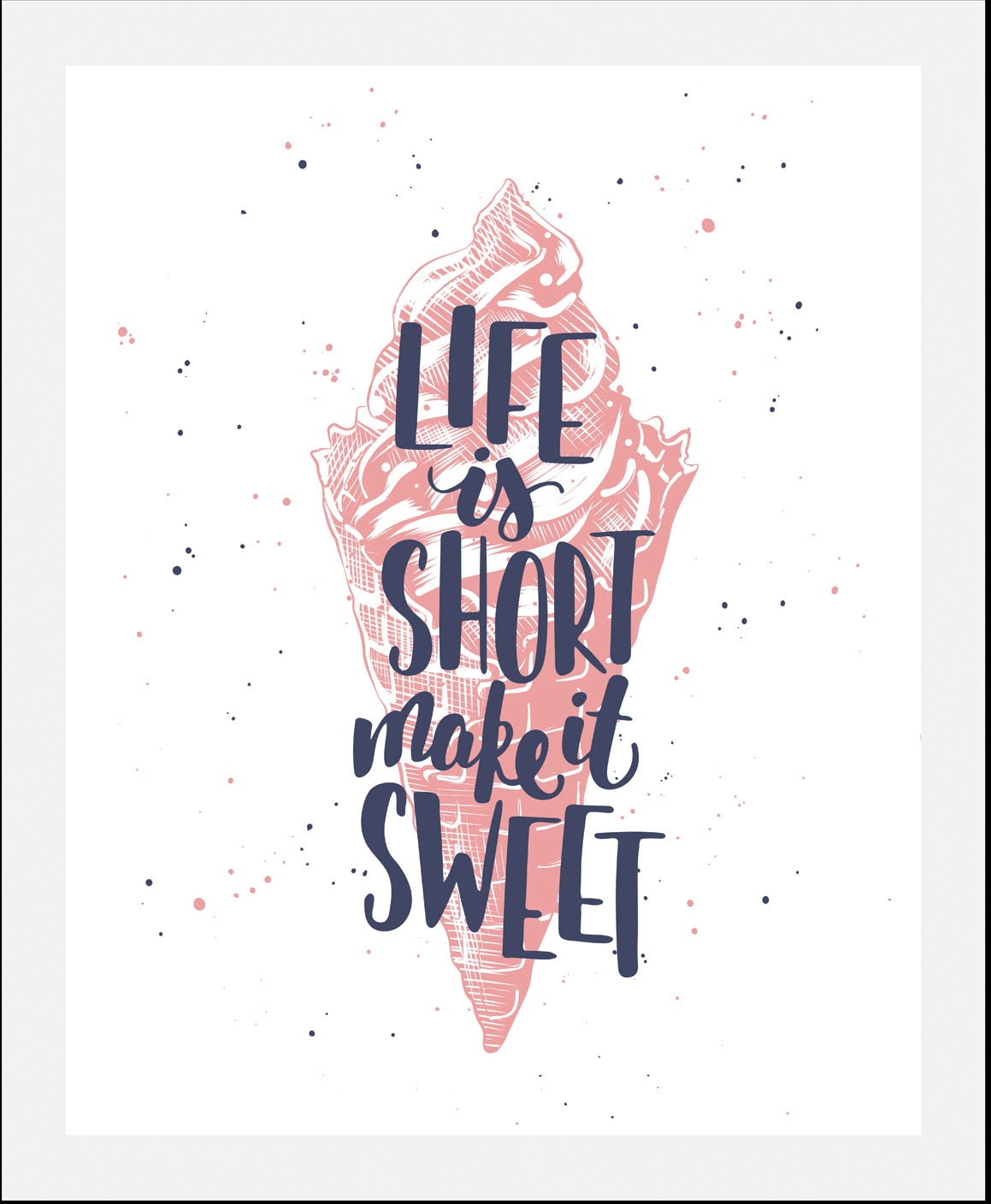 queence Bild »Sweet«, Schriftzüge-Schriftzug-Sprüche & Texte-Humor-Motivationsbilder, (1 St.), gerahmt