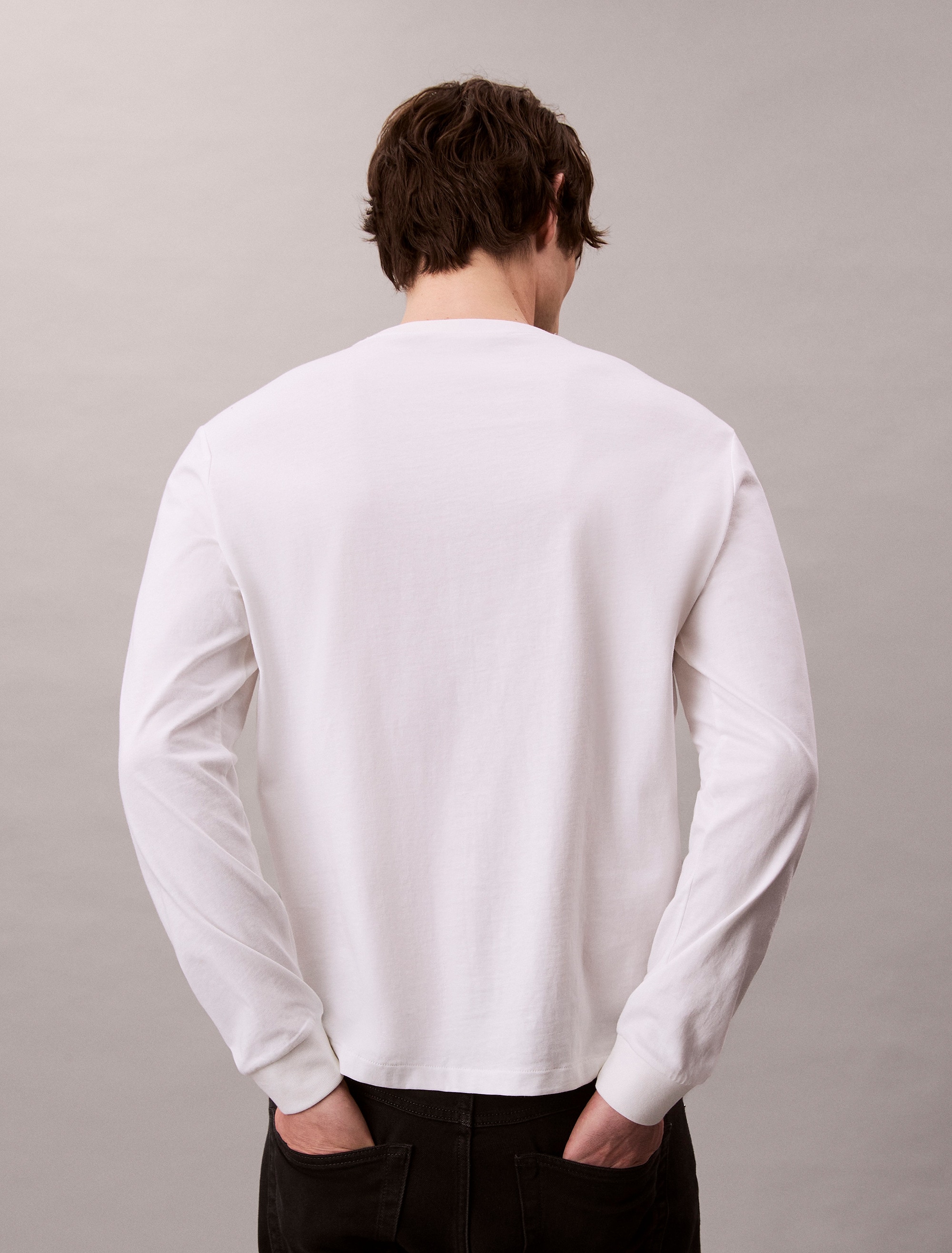 Calvin Klein Jeans Langarmshirt »LS EASY MONOGRAM TEE« Mit Rundhalsausschnitt, regular fit
