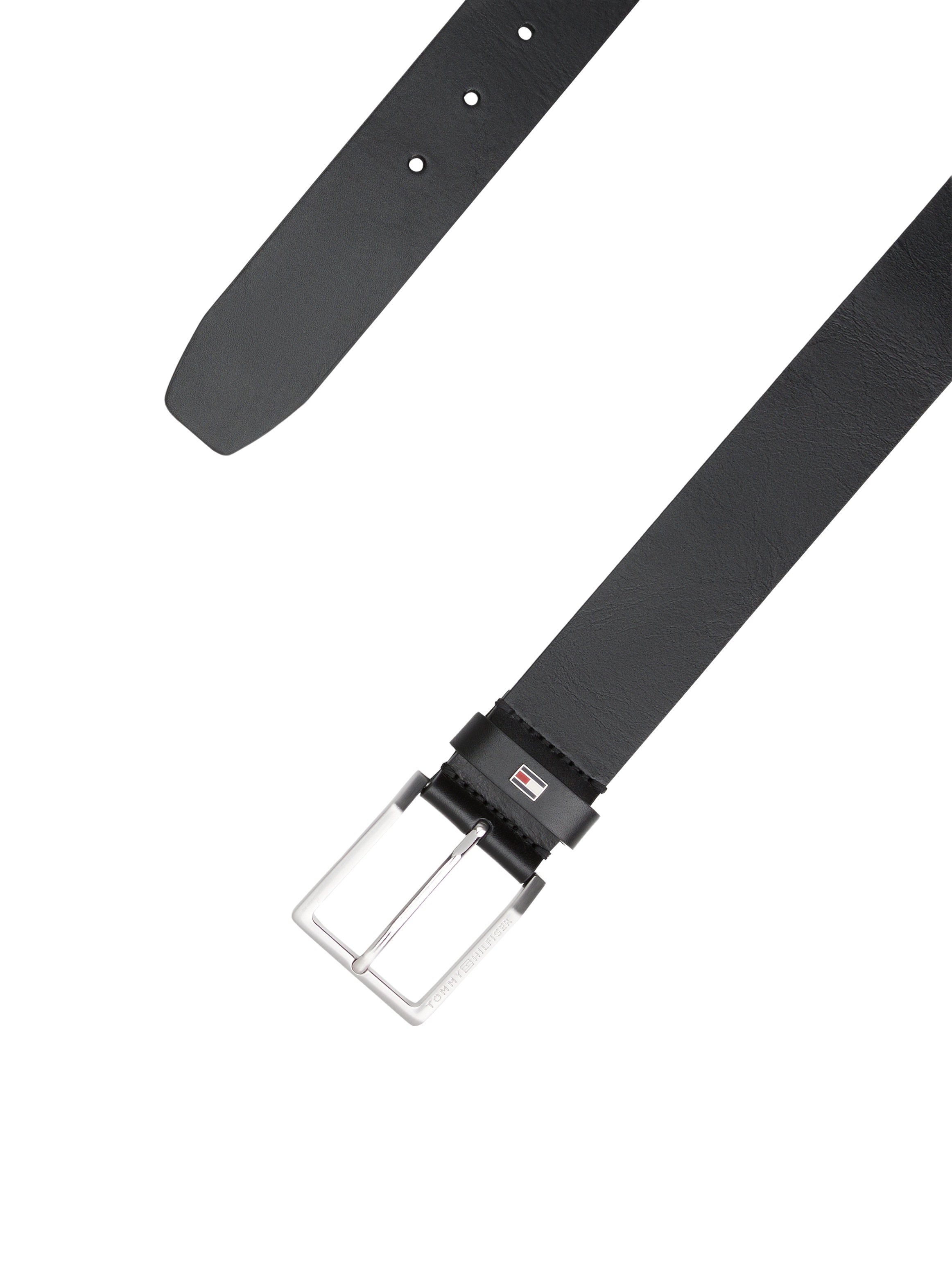 Tommy Hilfiger Ledergürtel »ADAN 3.5 cm breit EXT« Metalllogopatch, Einfachdornschnalle