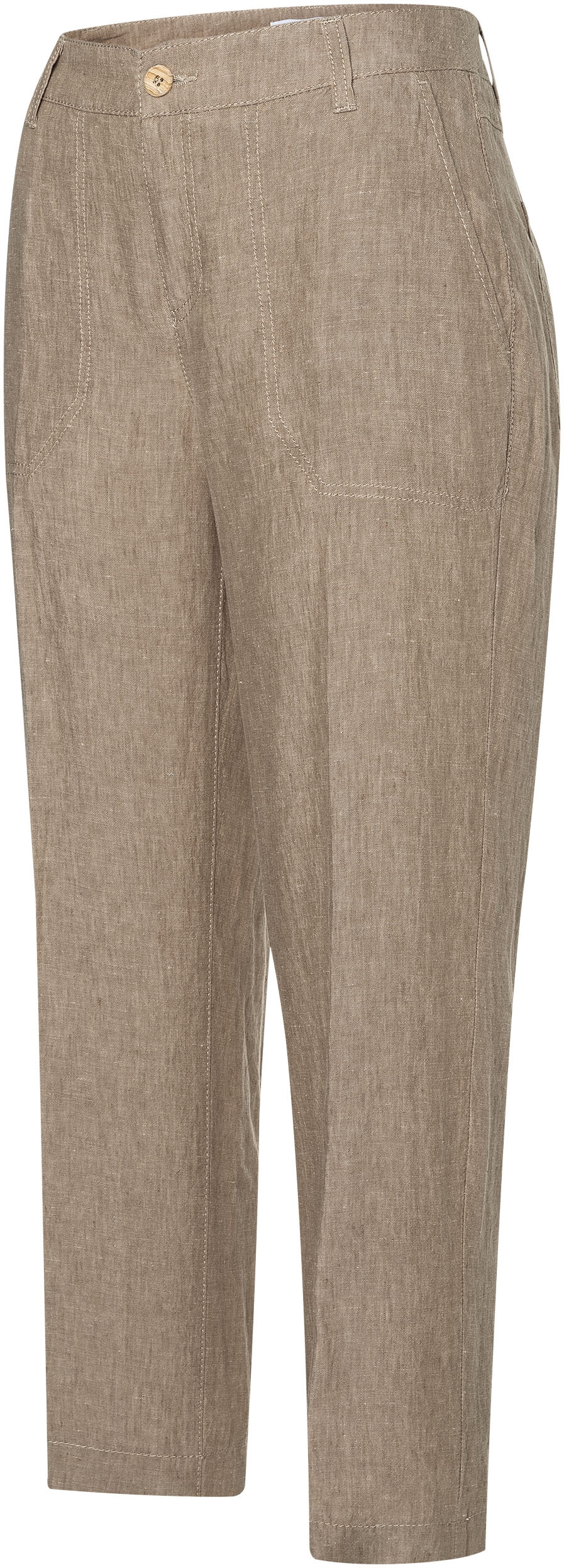 MAC Leinenhose »NORA cropped«, temperaturausgleichend und angenehm auf der Haut