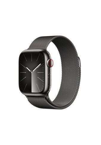 Smartwatch »Series 9, GPS + Cellular, Edelstahl-Gehäuse mit Milanaise Armband«, (Watch...