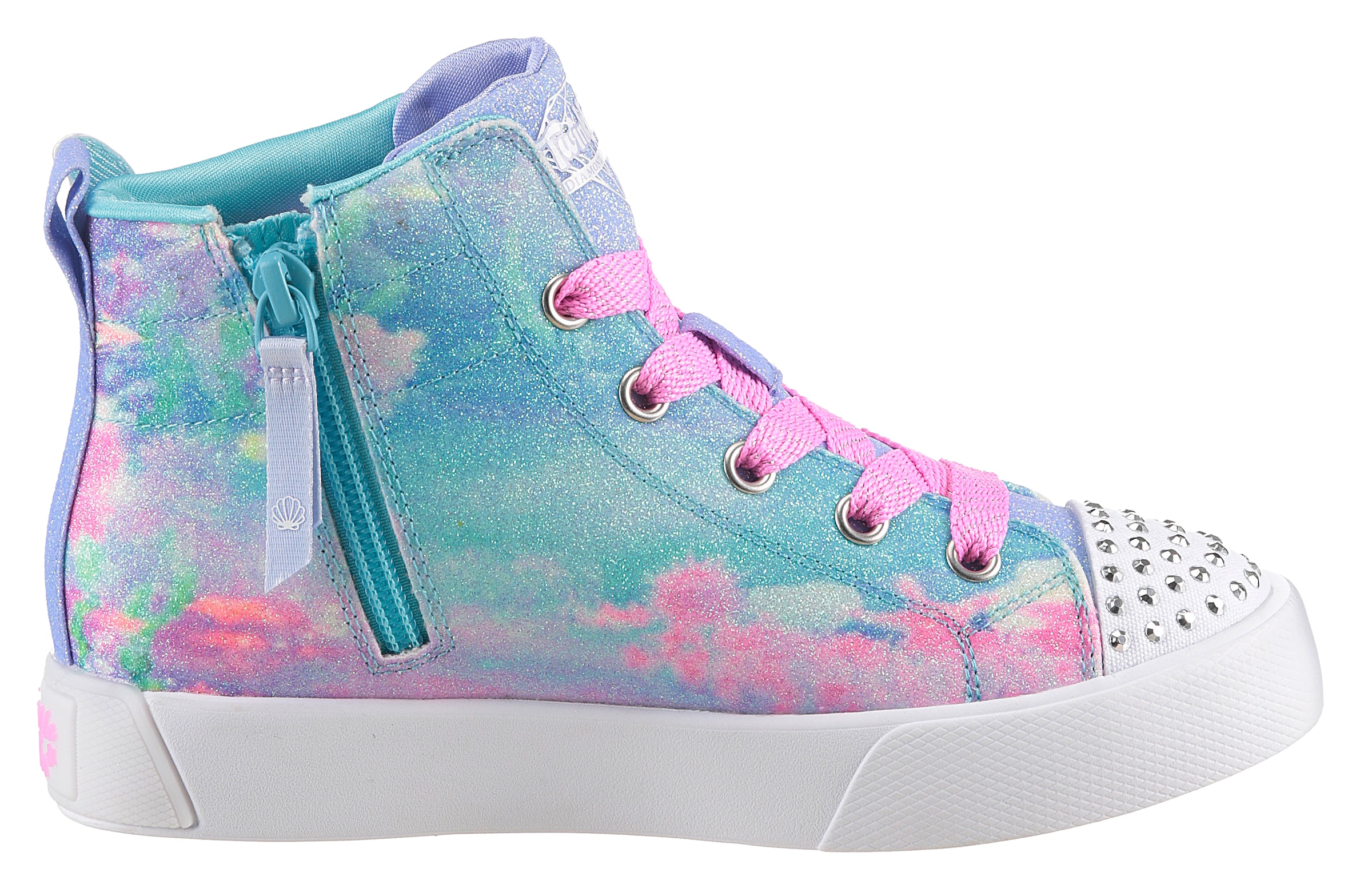 Skechers Sneaker »TWINKLE MAGIC LIGHTS«, Blink,-Schnürboots,Reißver.,Glitzer, Größenschablone zum Download