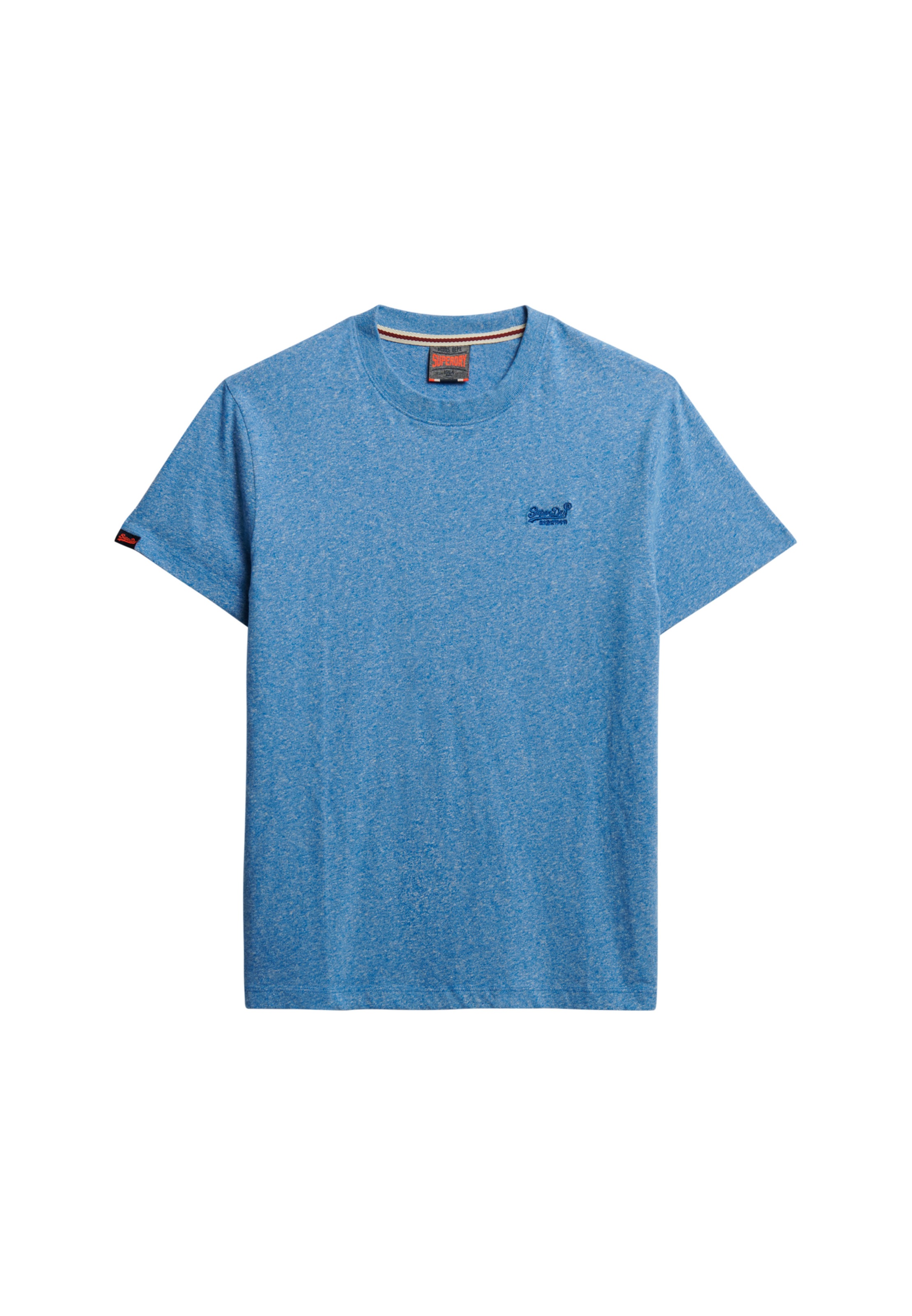 Superdry Rundhalsshirt »ESSENTIAL LOGO EMB TEE« aus Baumwolle und Single Jersey, Slim Fit, Kurzarm, hüftlang