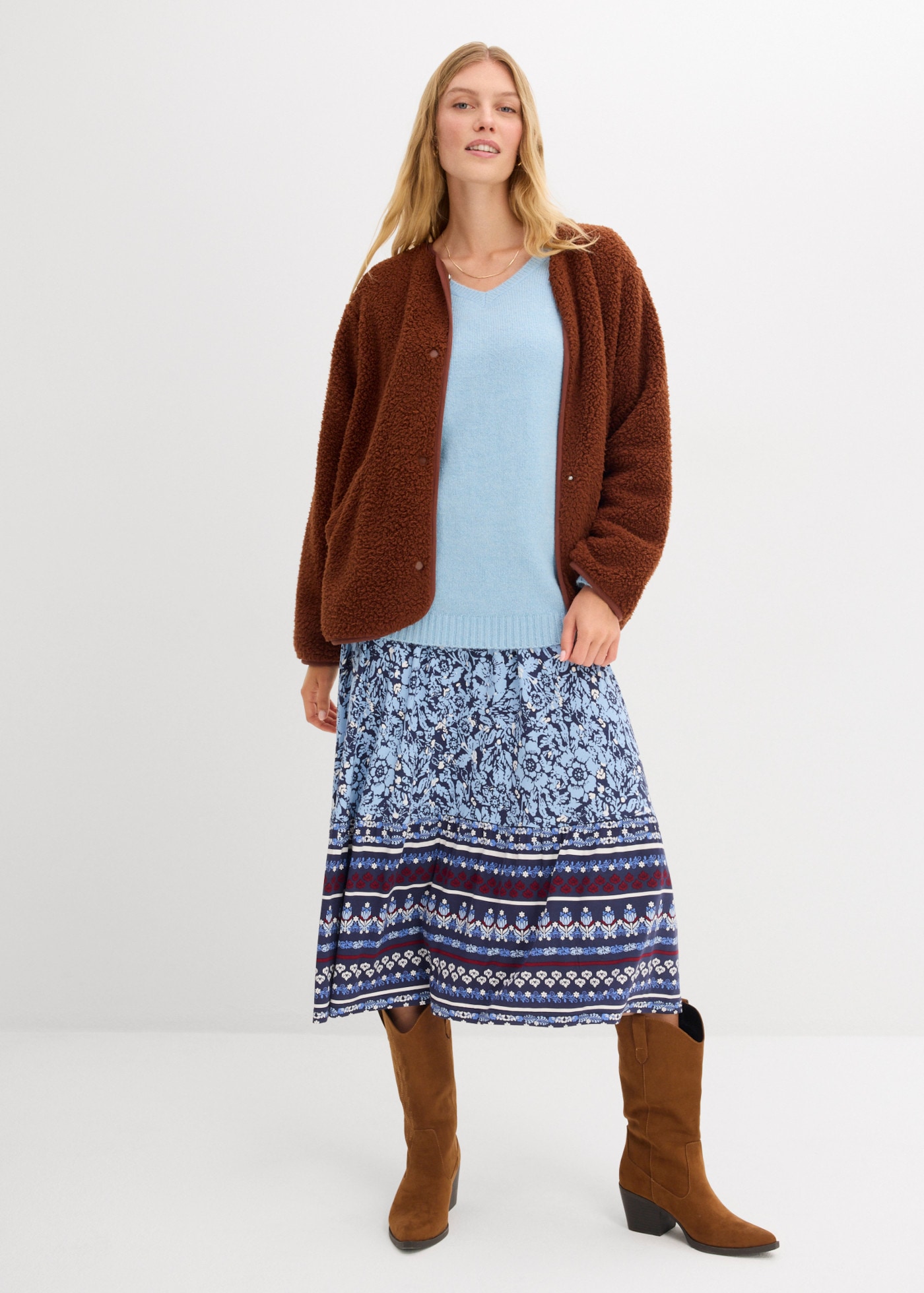 bonprix Strickpullover im Casual-Stil, Oversize-Passform, aus Feinstrick