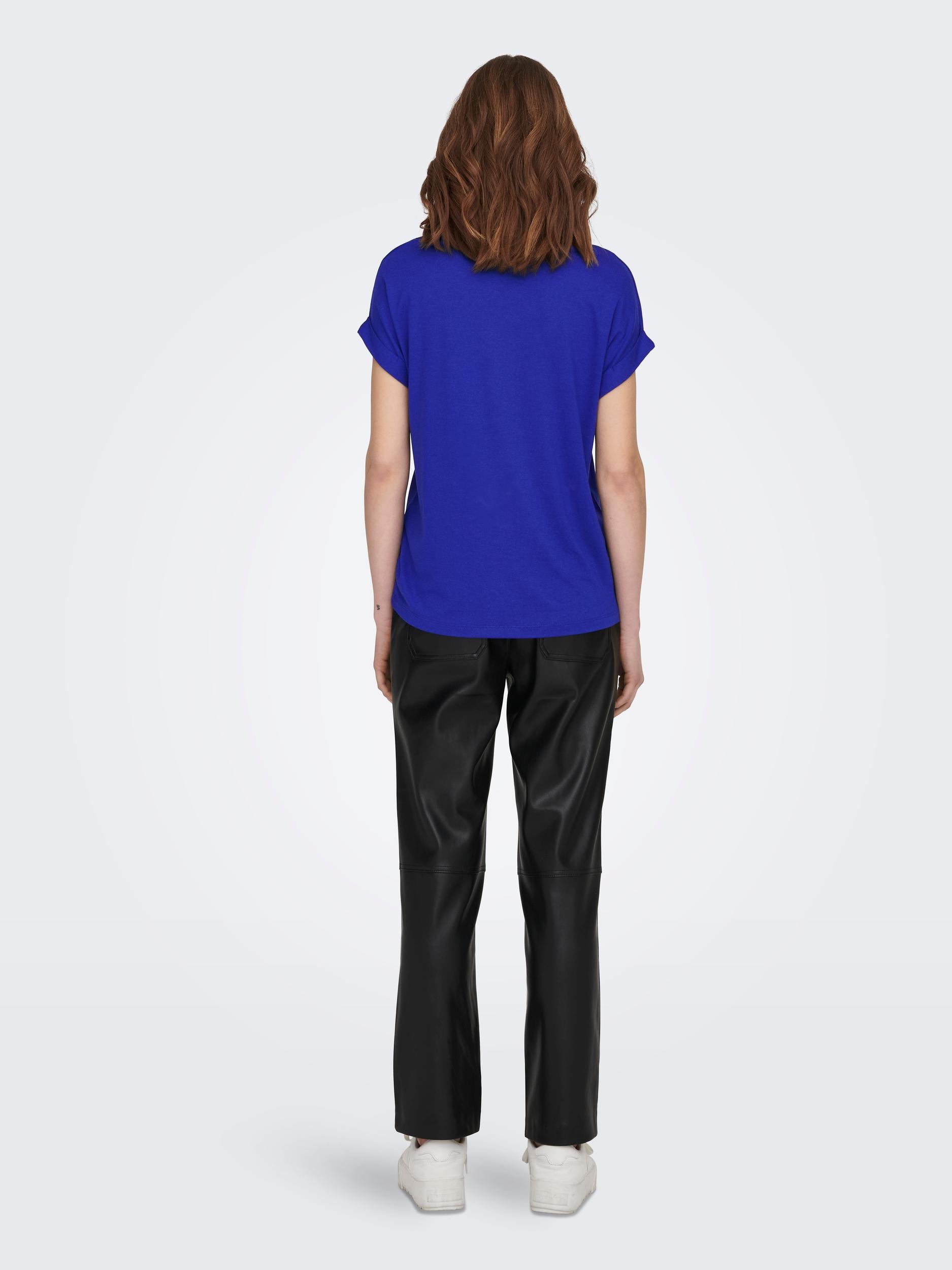 ONLY T-Shirt »ONLMOSTER S/S O-NECK TOP NOOS JRS«, mit Aufschlag am Arm