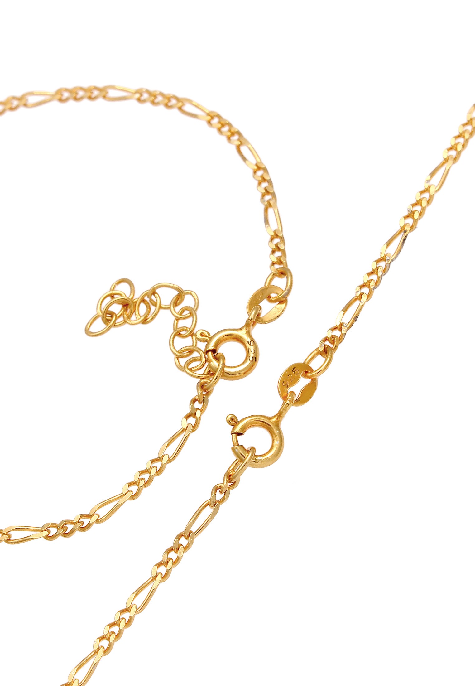 Elli Ohrring und Ketten Set »Schmuckset Figaro Halskette Armband Basic Allround 925 Silber«