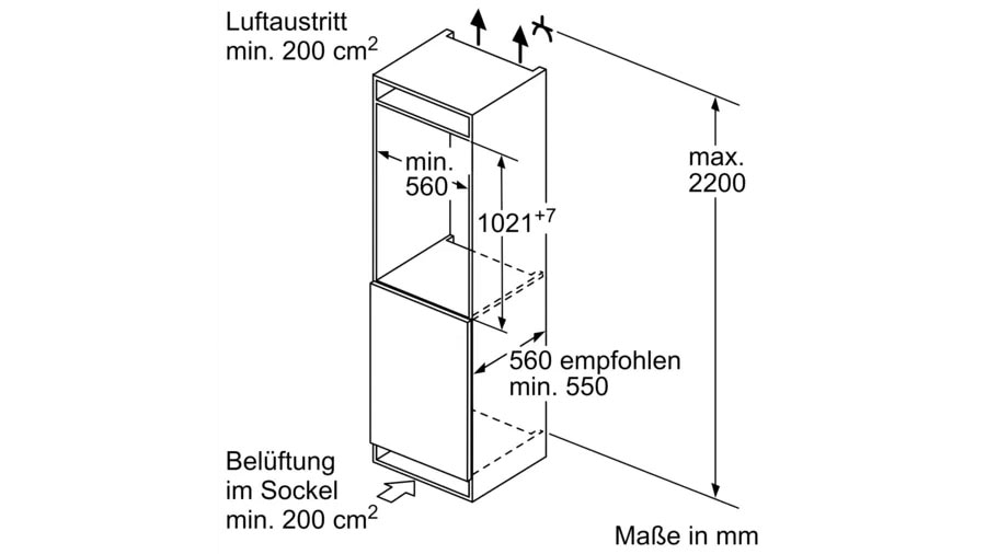 NEFF Einbaukühlschrank N 50 »KI1312FE0«, Fresh Safe: Schublade für flexible Lagerung von Obst & Gemüse