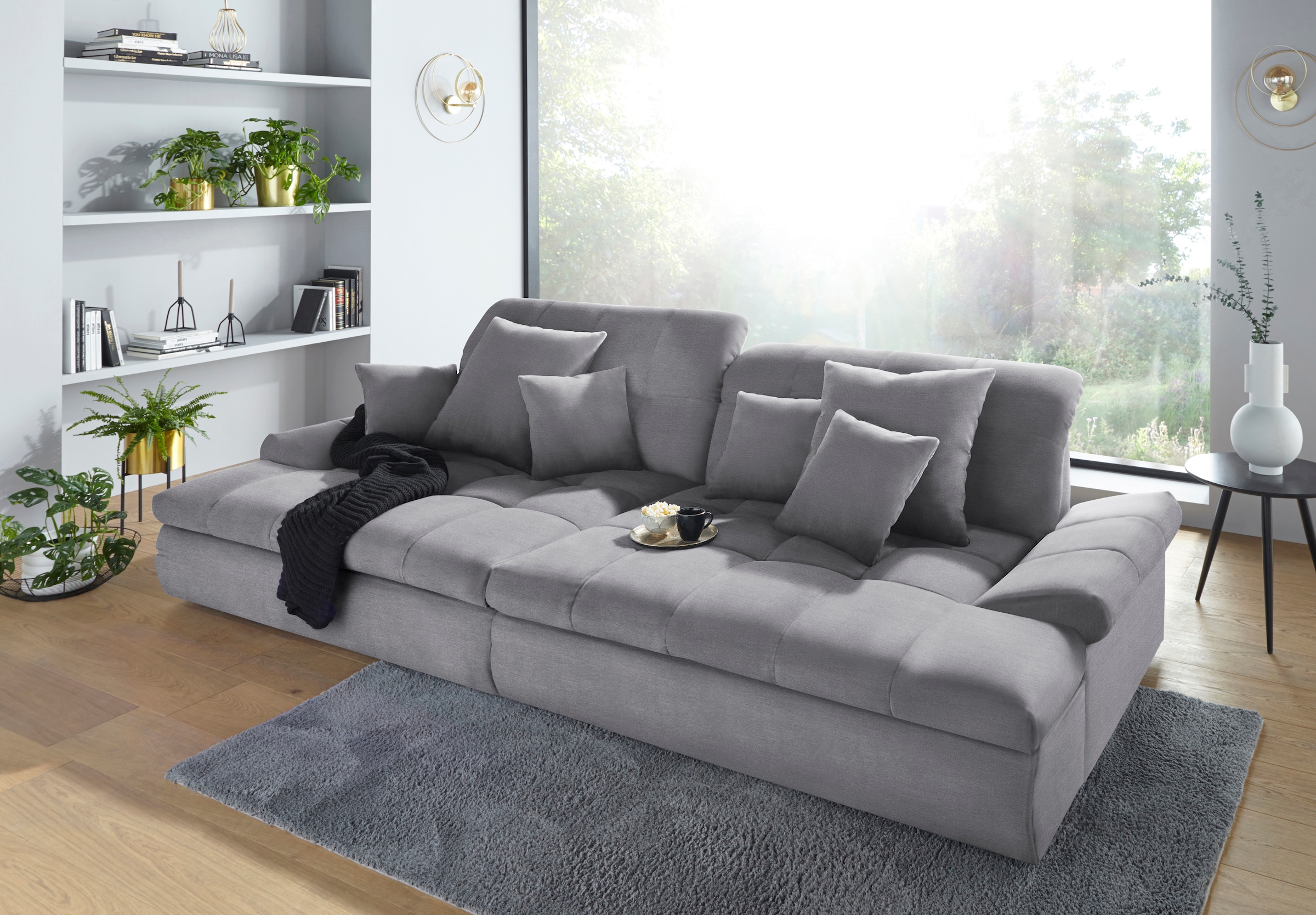 Jockenhöfer Gruppe Big-Sofa Sitzkomfort verstellbare mit Kopfstützen mehrfach online Wellenfederung, »Trento«, und kaufen