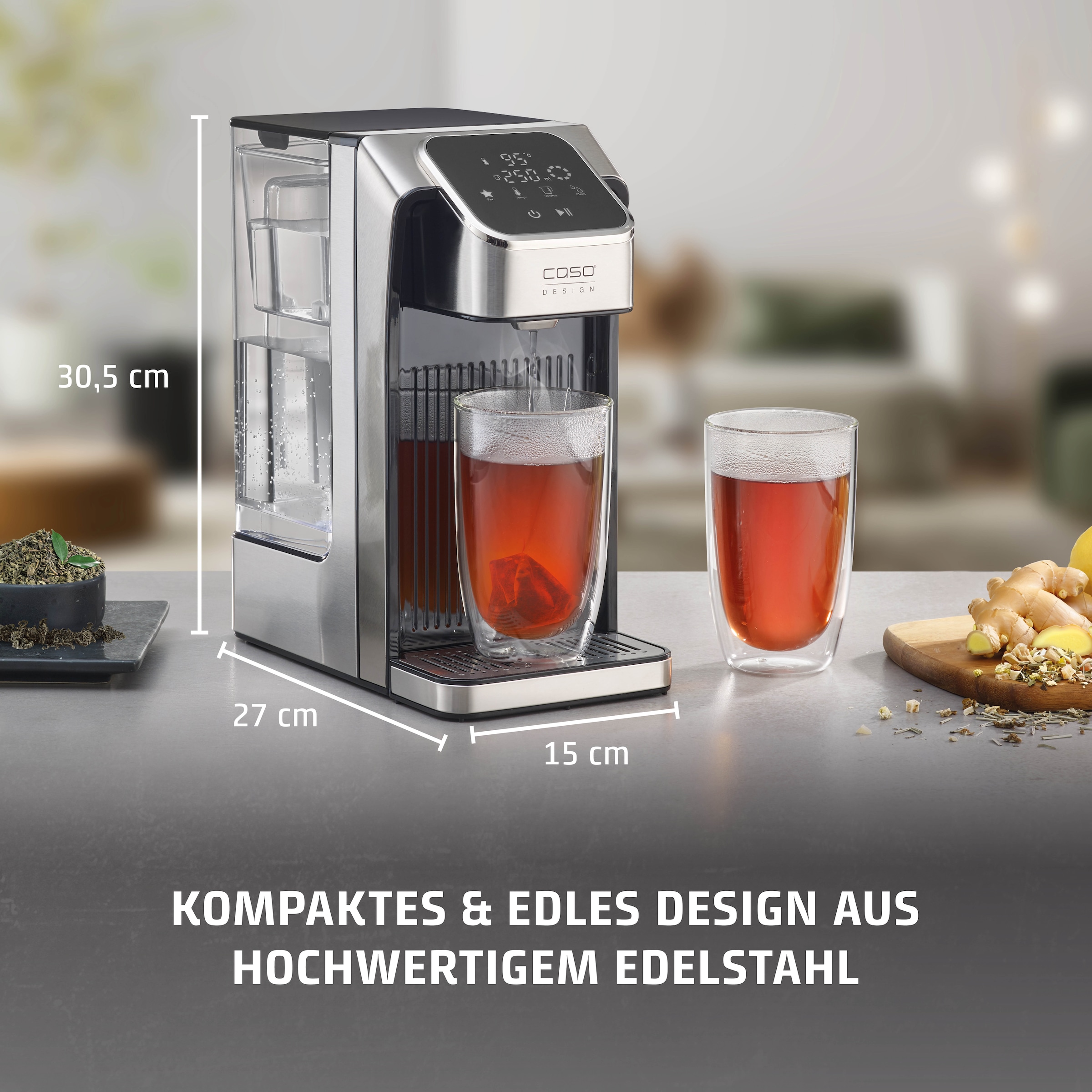 Caso Heißwasserspender »1889 HW 770 Advanced« 2,7 l 2600 W 13-stufiger Temperaturwahl von 40 - 100 °C in 5 °C-Schritten