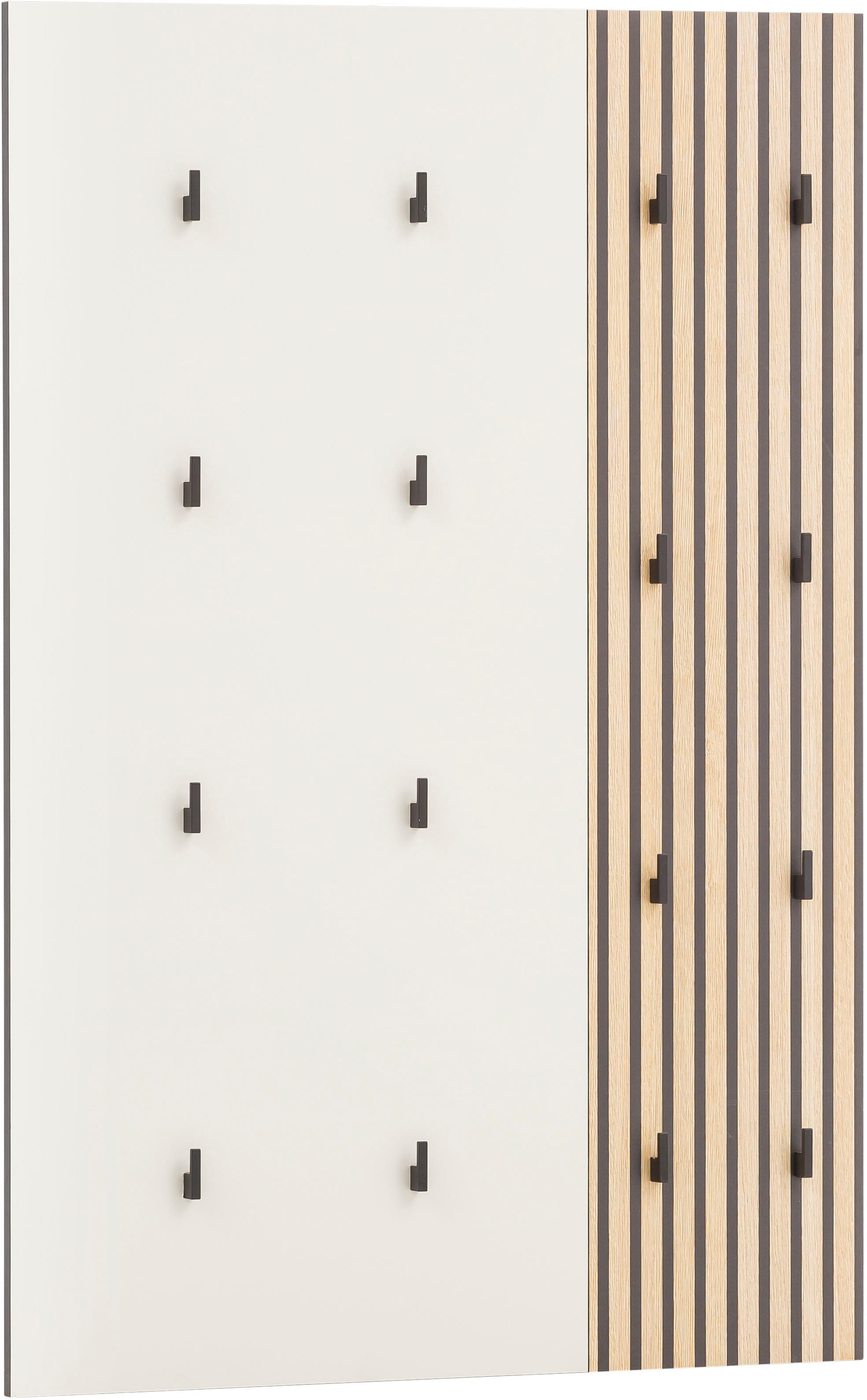 Garderobenpaneel »Alexa, Breite 73 cm«, Mit Akustikprint, 16 Kleiderhaken