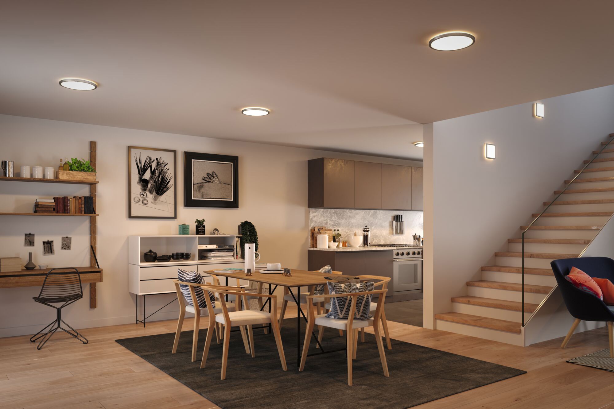 Paulmann LED Panel »Atria Shine IP44 rund 190mm  11,2W 850lm 3000K« LED-Modul 1 Stk. Warmweiß Backlight