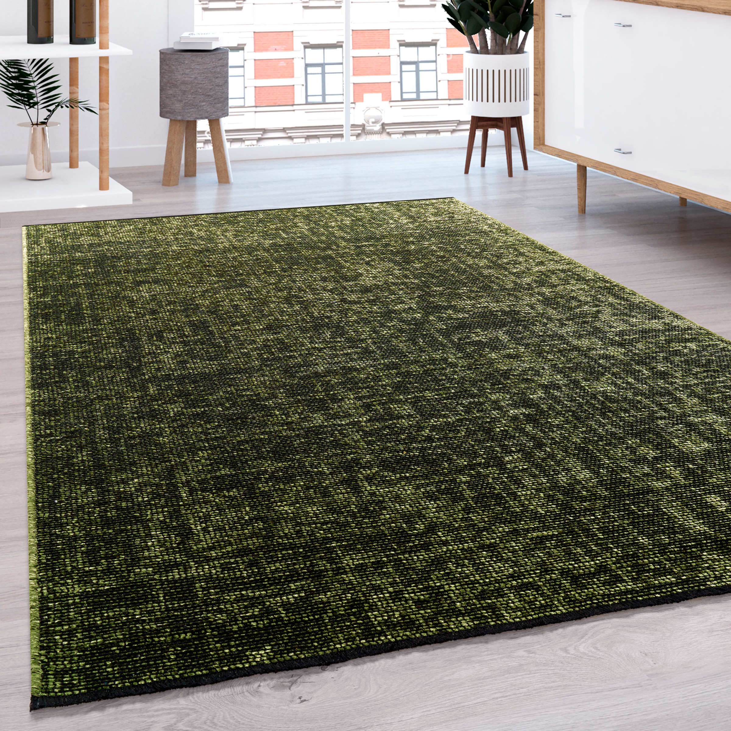 Paco Home Teppich »Melbourne 690«, rechteckig, 4 mm Höhe, Flachgewebe, modernes Design, ideal im Wohnzimmer & Schlafzimmer