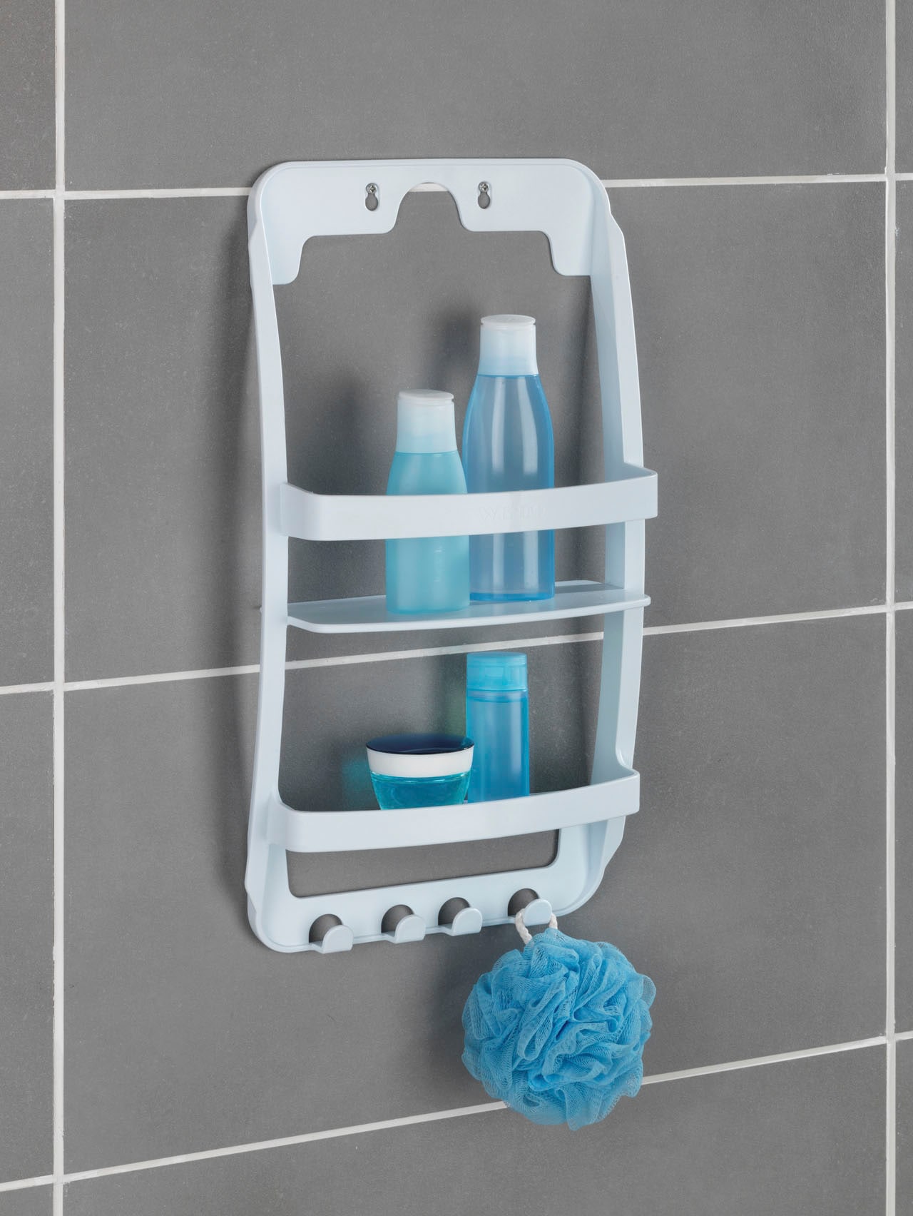 WENKO Badregal »Universal«, 2 Ablagen, 4 Haken