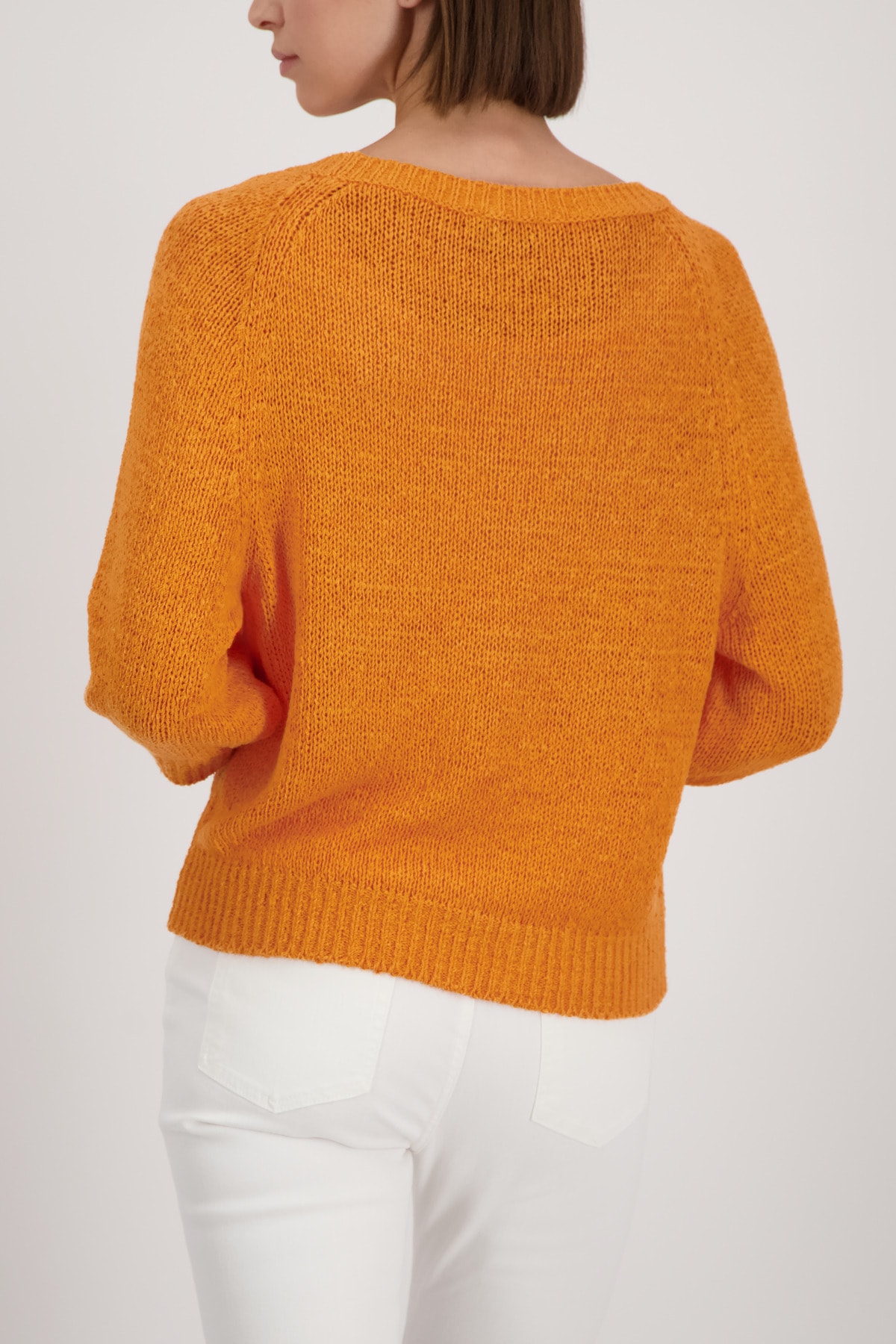 Monari Strickpullover »Pullover Basic Bändchen« Regular fit aus Bändchengarn