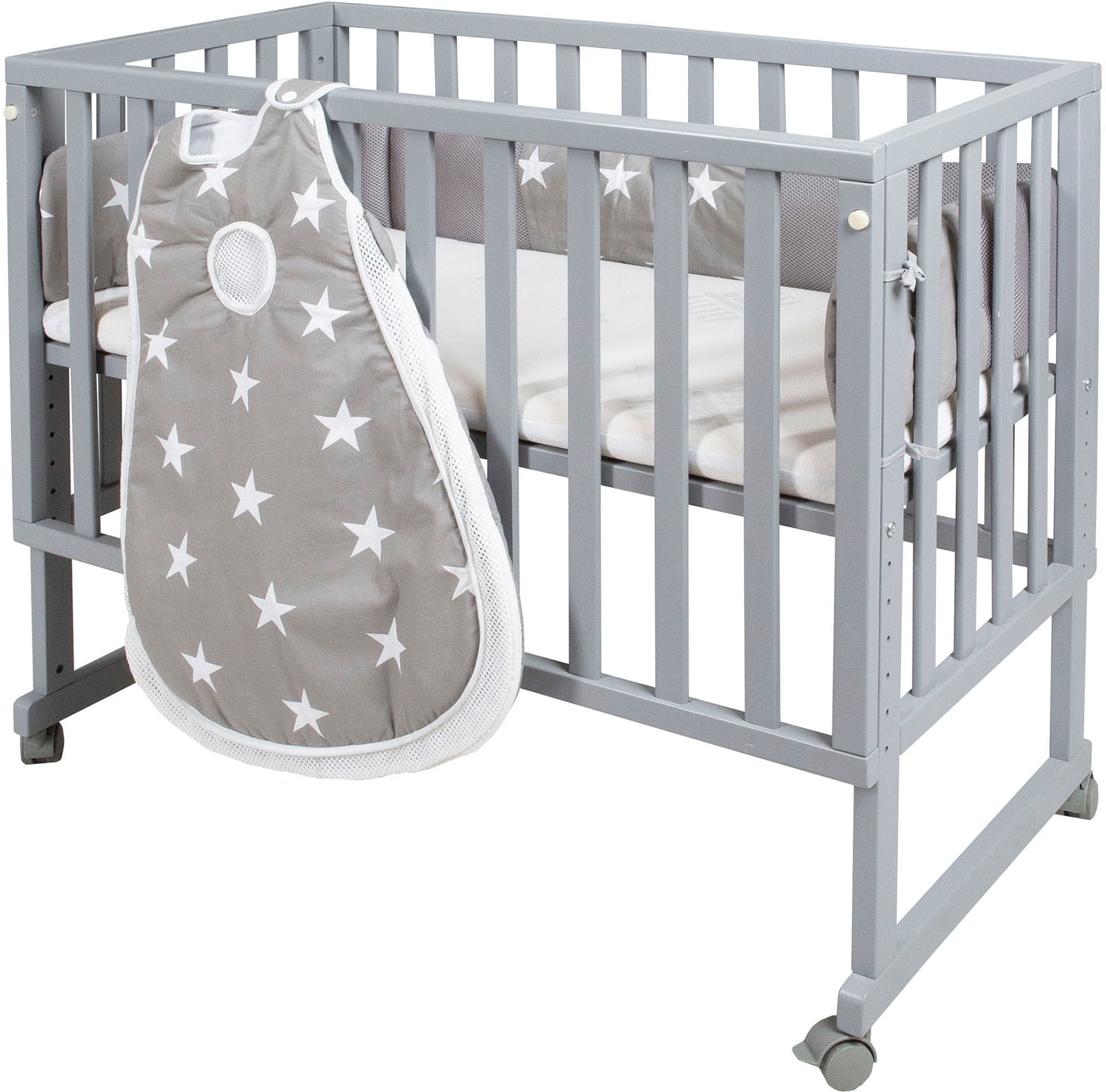 roba® Stubenbett »safe asleep® 3-in-1 Little Stars«, (4 tlg.)