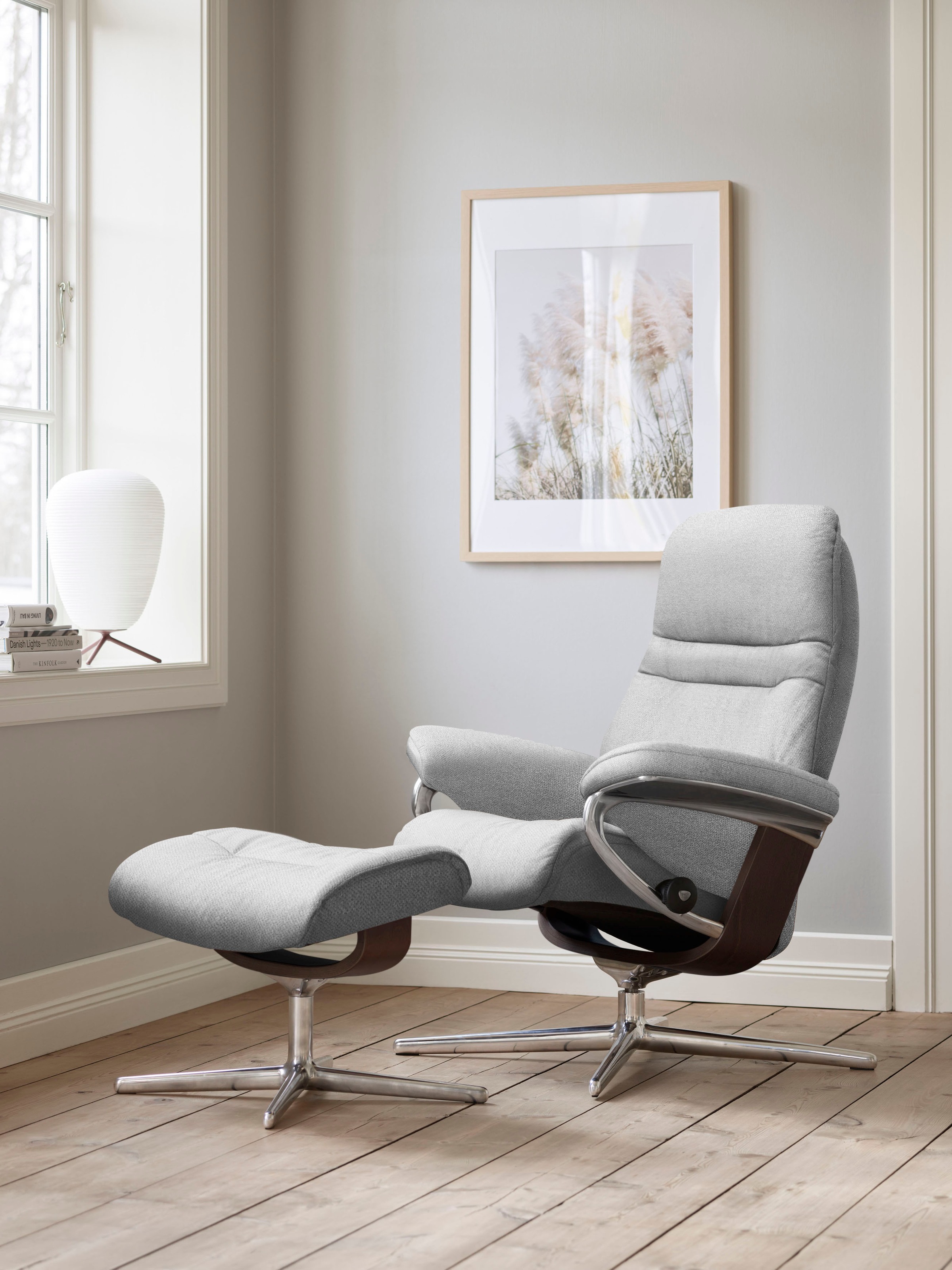 Stressless® Relaxsessel »Sunrise«, mit Cross Base, Größe S, M & L, Holzakzent Braun