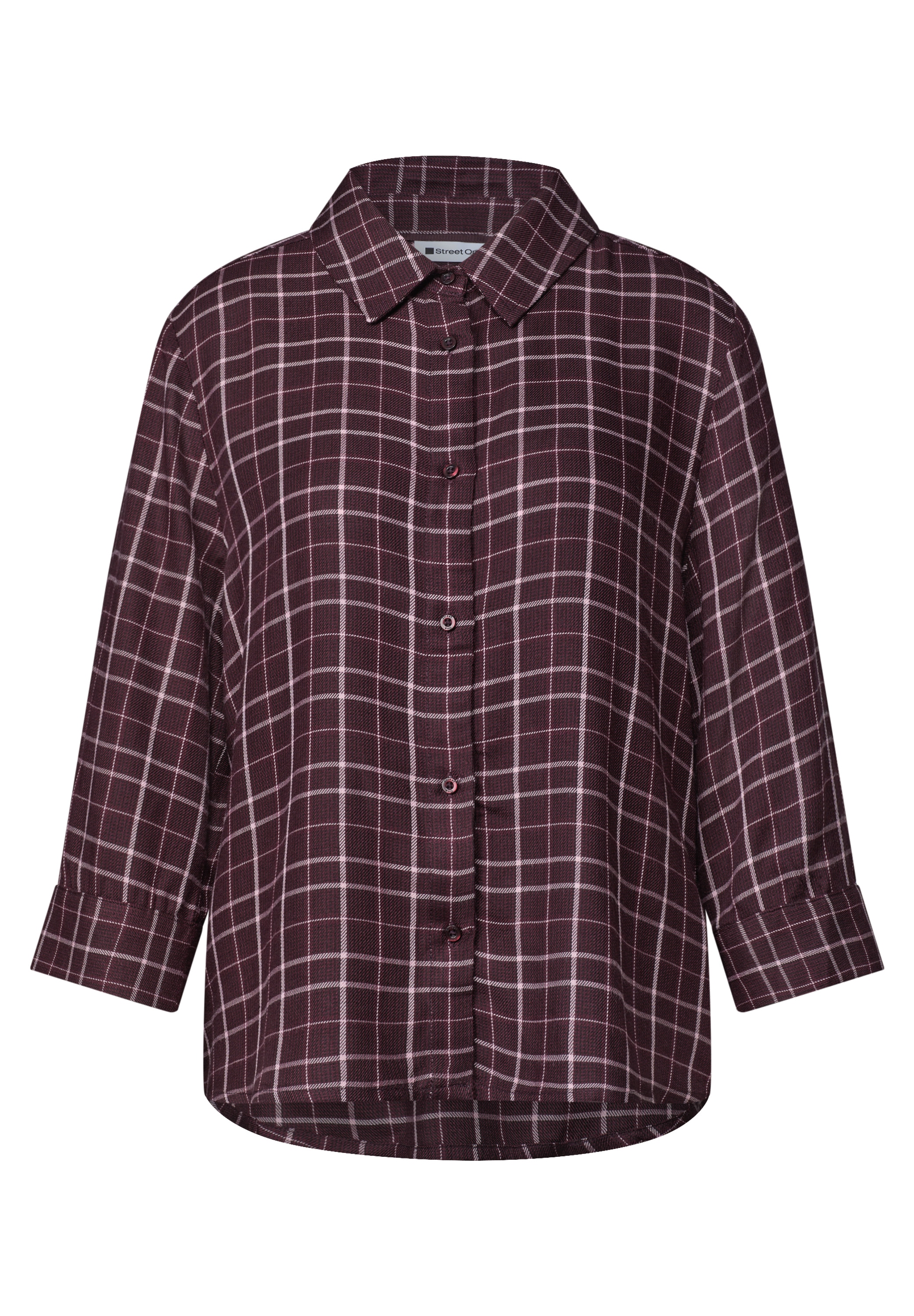 STREET ONE Druckbluse 3/4-Arm Hemdbluse / kariert