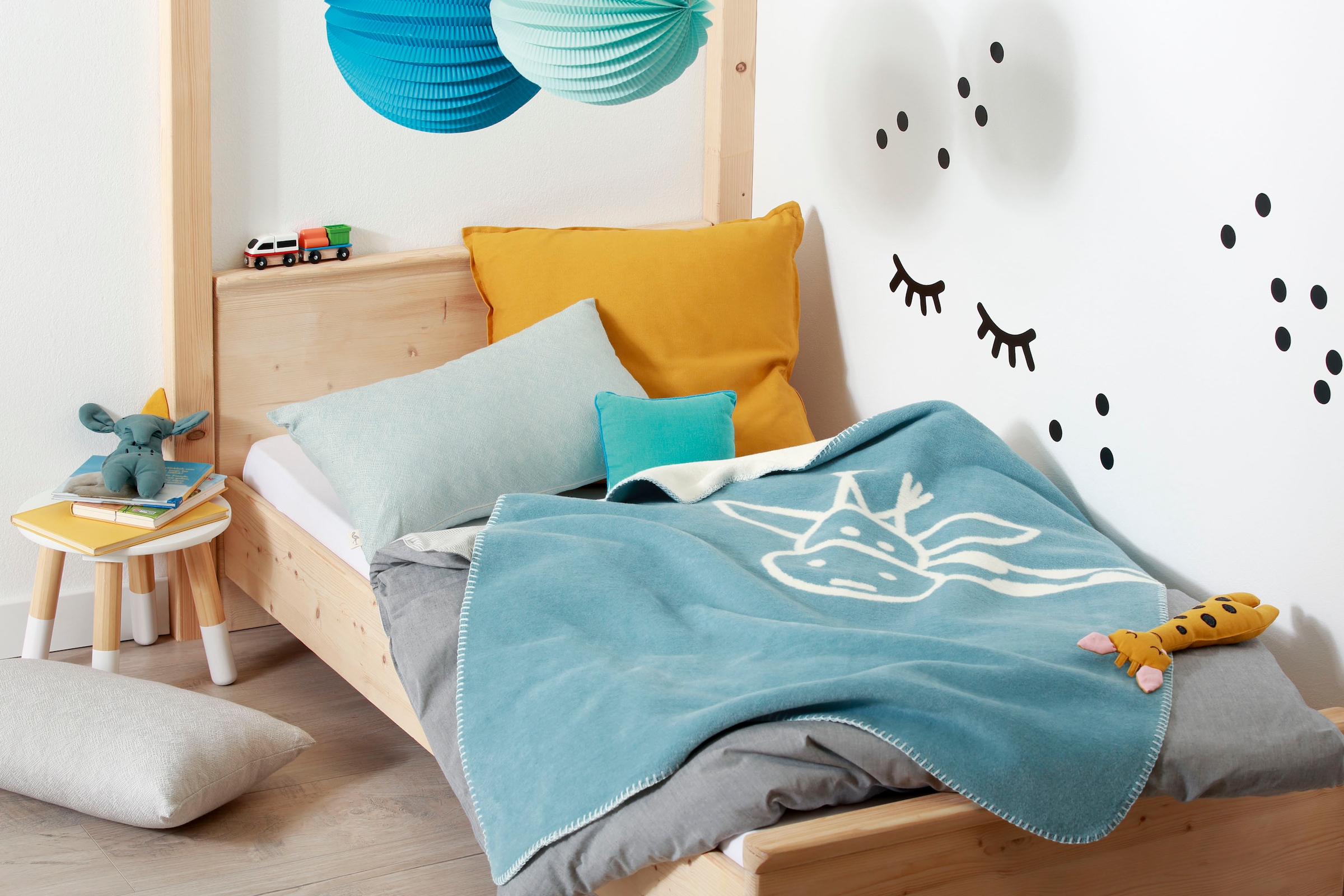 Biederlack Babydecke »Cookie«, mit lustiger Giraffe, Kuscheldecke