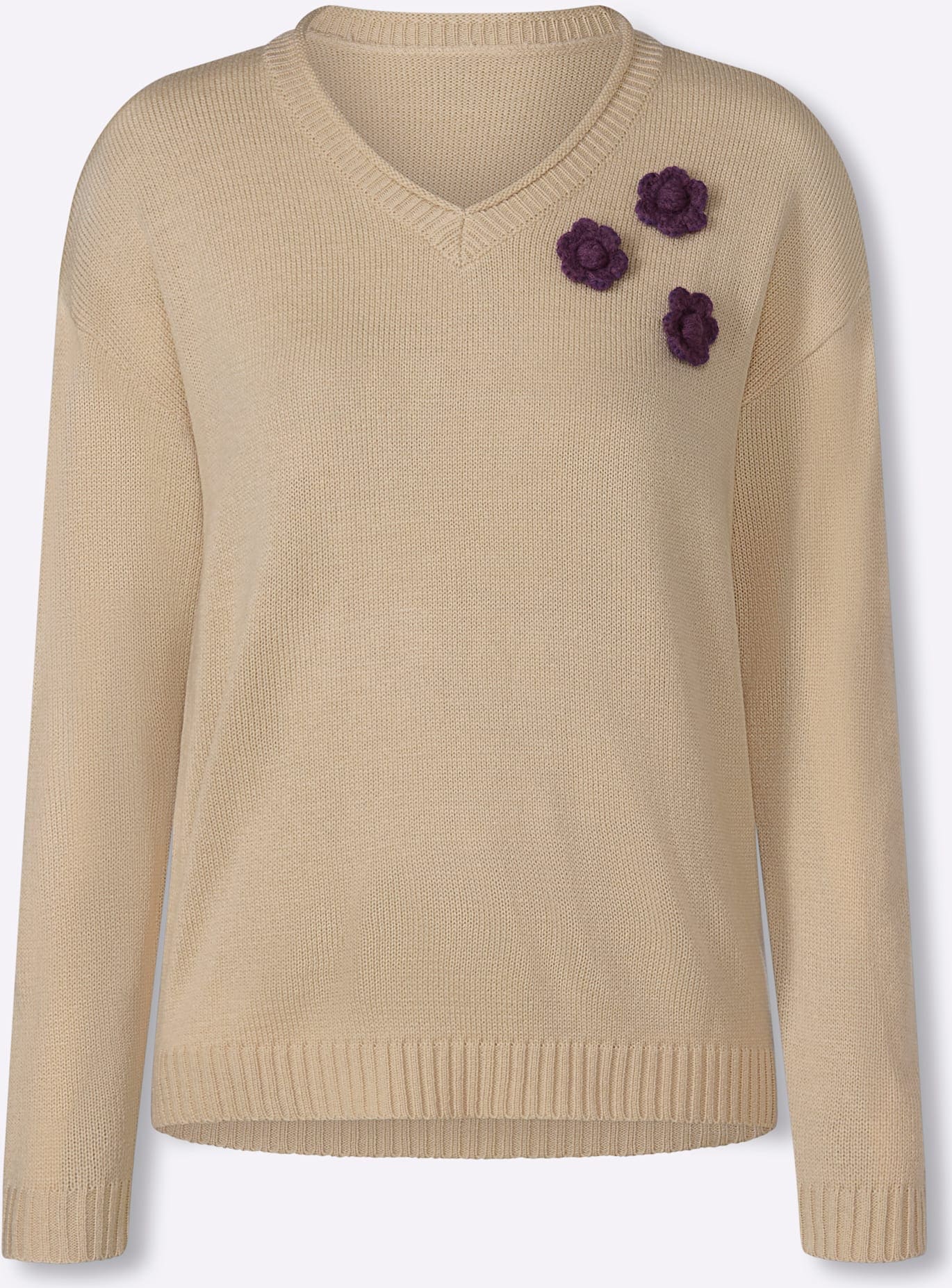 Classic Basics V-Ausschnitt-Pullover »Strickpullover«