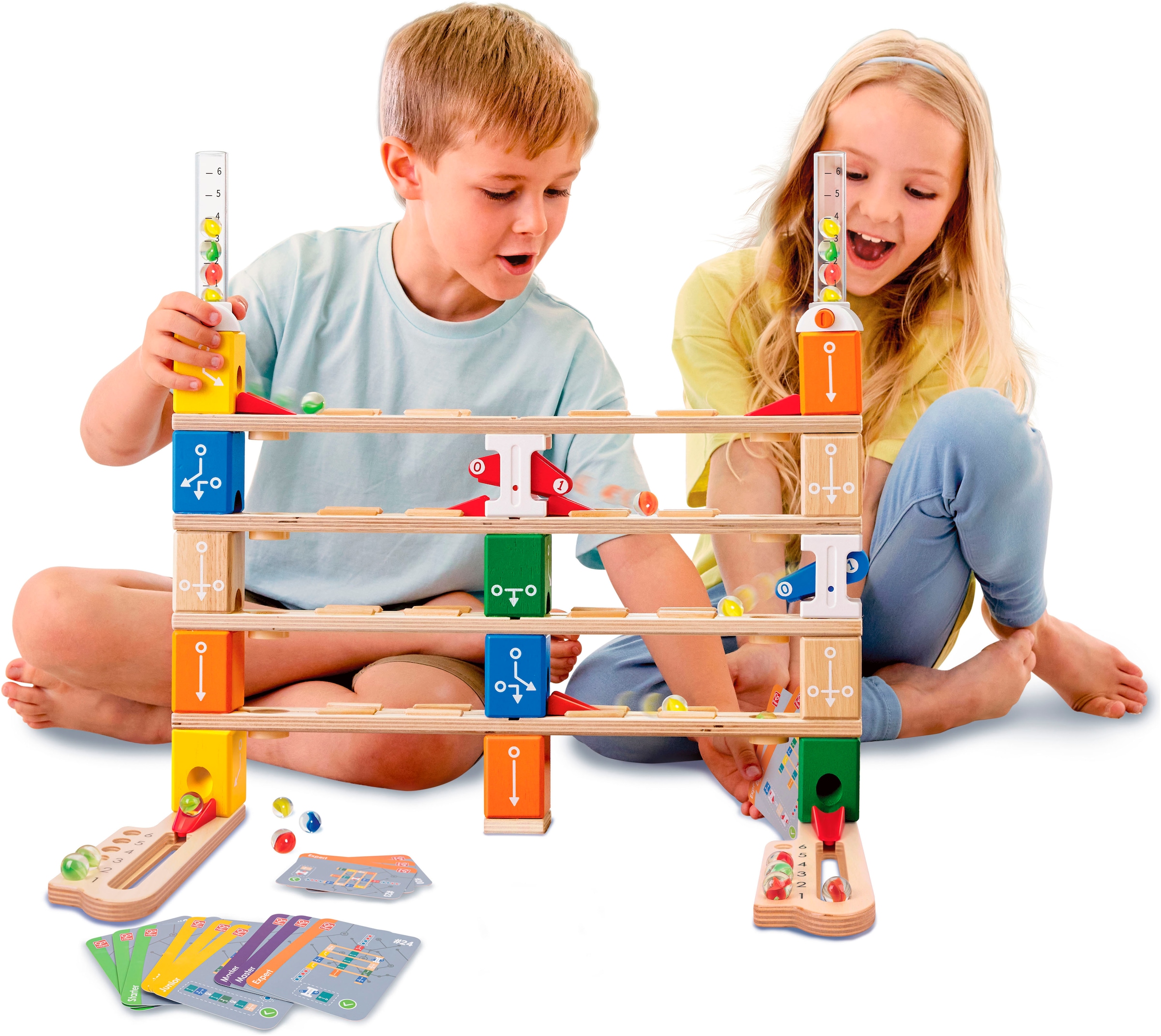 Hape Kugelbahn »Quadrilla Starter-Kodierungsset«, (85 tlg.)