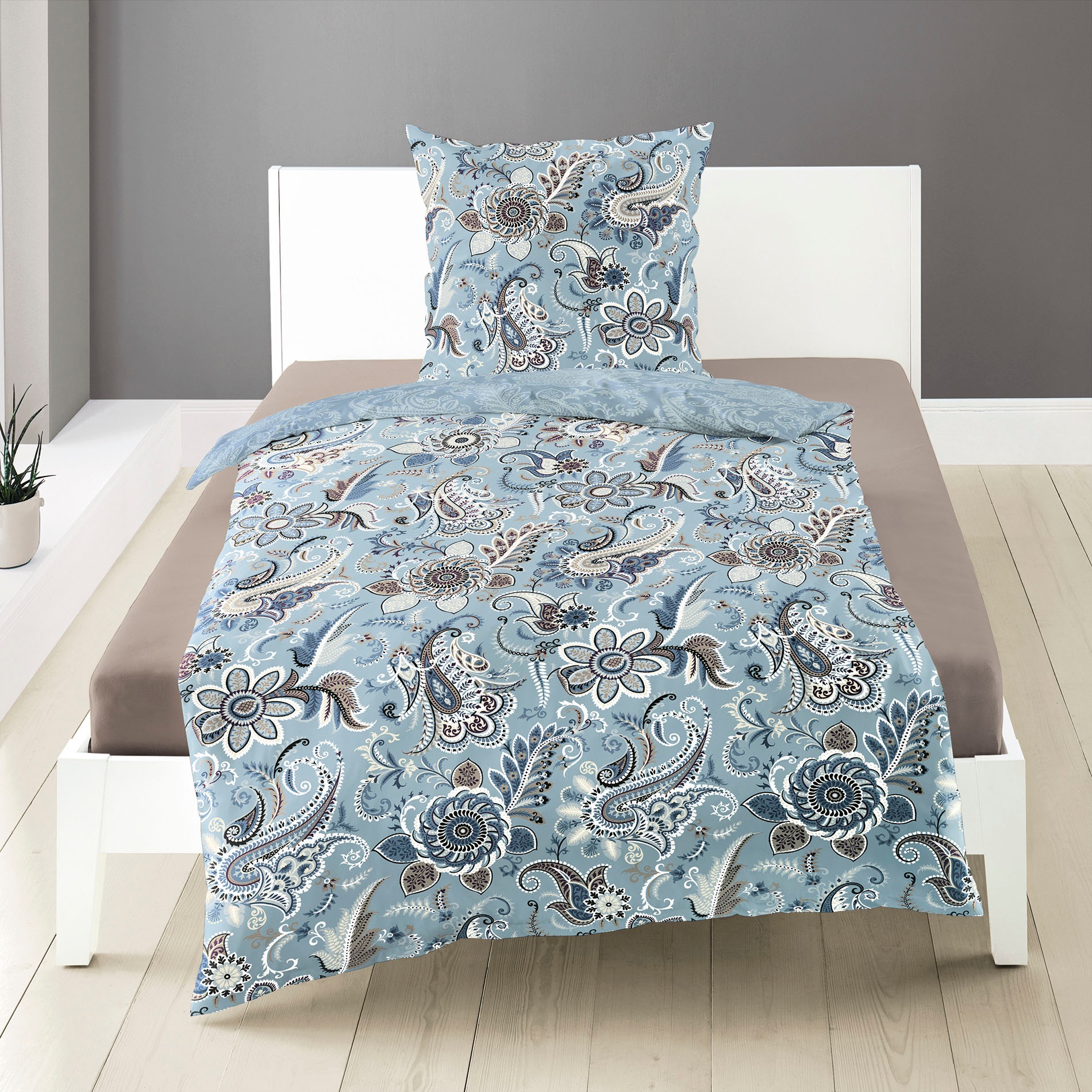 BIERBAUM Bettwäsche »Paisley flowers«, (2 tlg.), mit Ornamenten