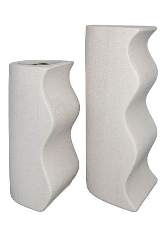 Tischvase »Deko Vase Onda, aus Keramik, Höhe ca. 25,5 cm«, (Set, 2 St.)