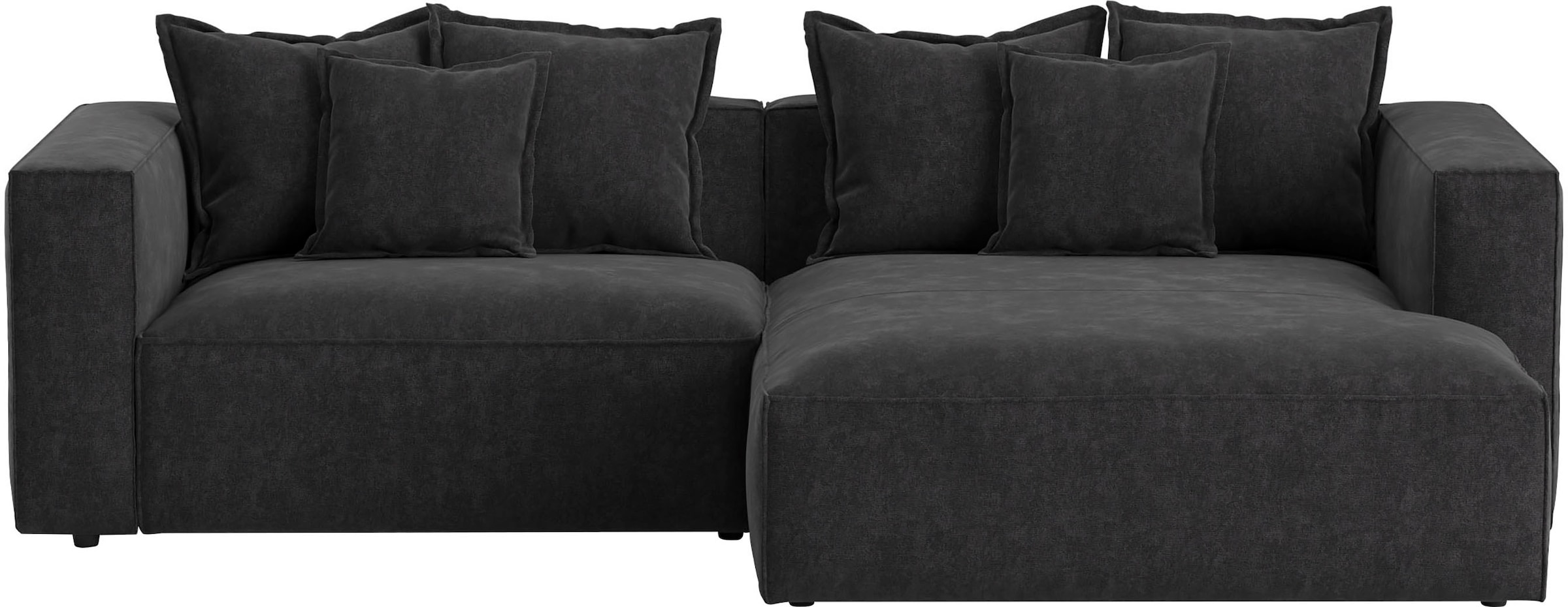 INOSIGN Ecksofa »Cowboy L-Form«, mit 6 Kissen, kubisches Sofa