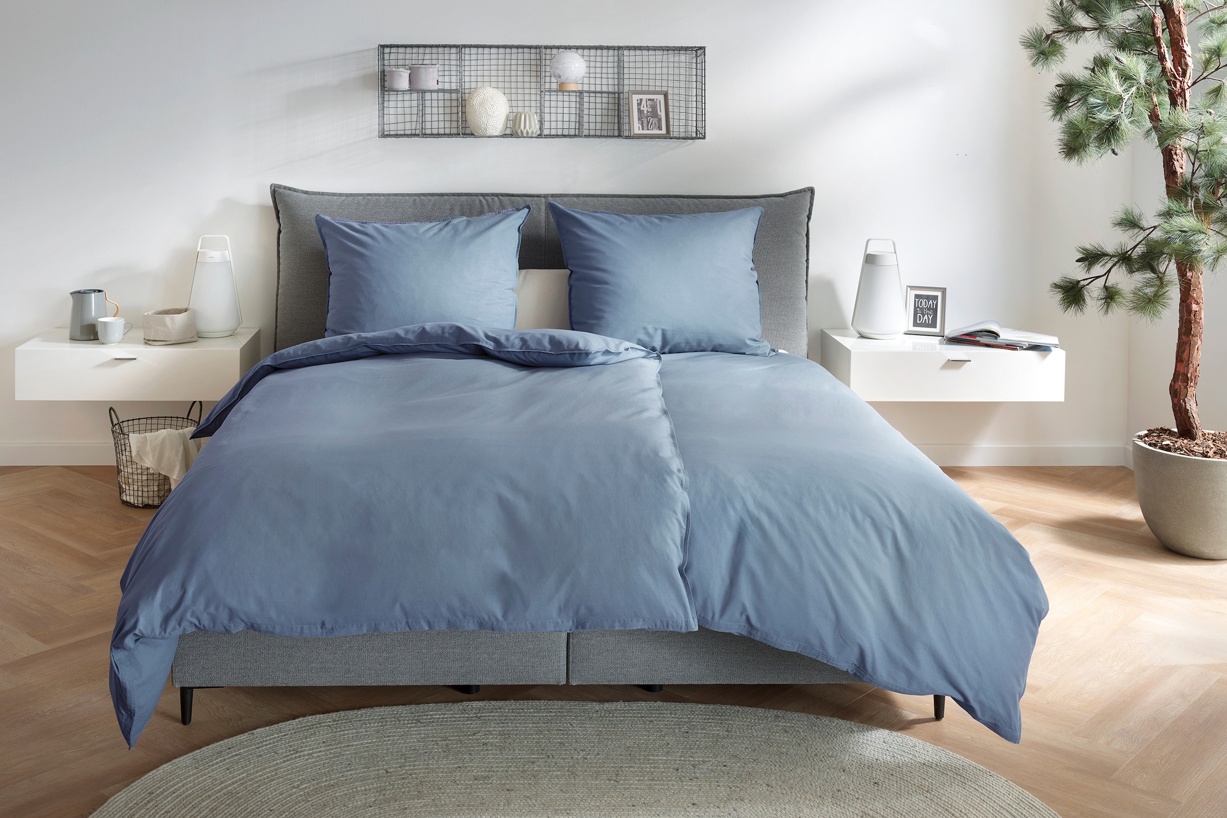 Primera Bettwäsche »Stone-Washed in Gr. 135x200, 155x220 oder 200x200 cm« 2 Stk. tlg. 100% Baumwolle, Bettwäsche in feinem Knitterlook, weicher Griff